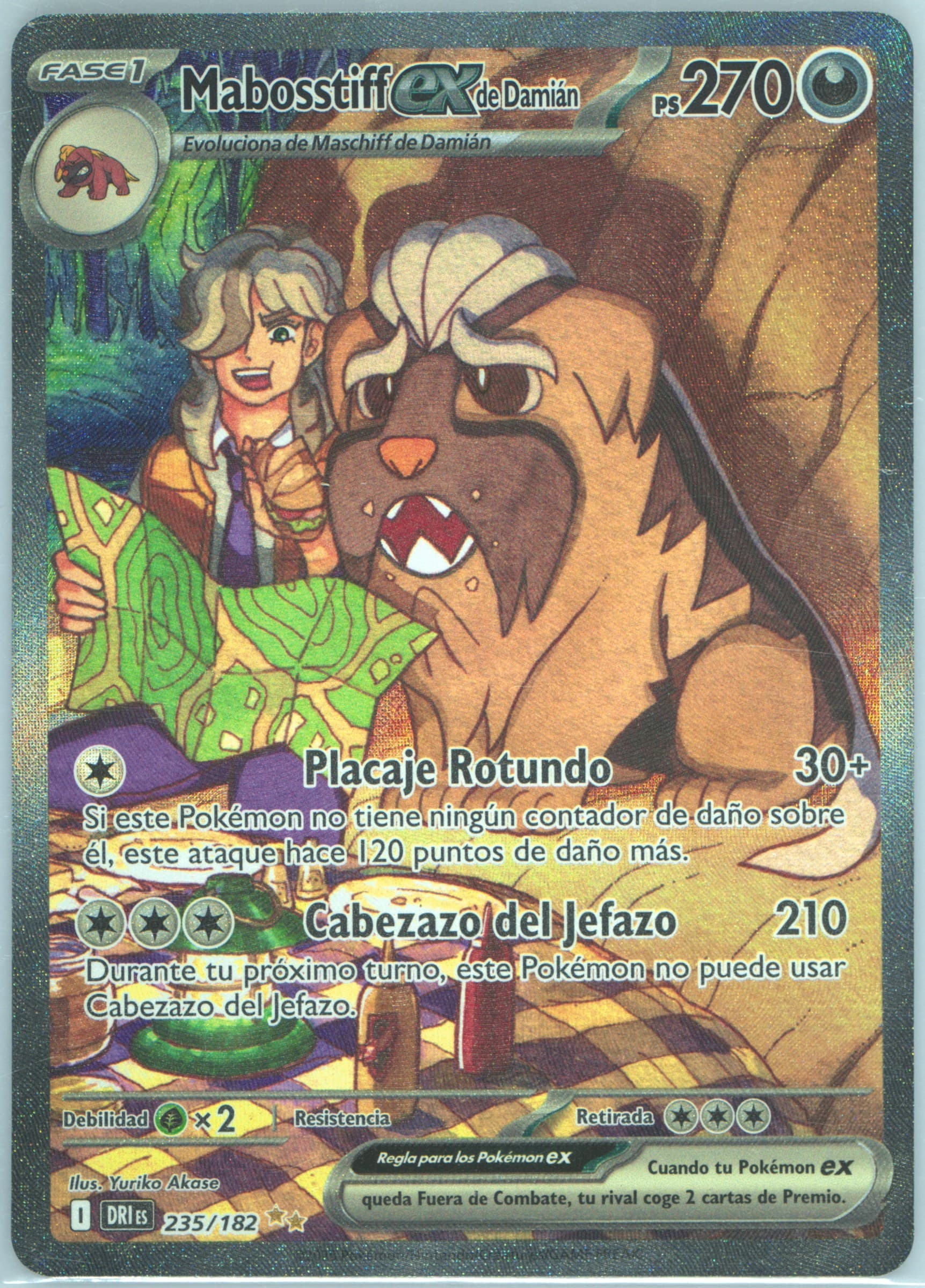 Arven's Mabosstiff EX Special Illustration Rare (235) 2025 Pokemon Spanish Dri ES-Destined Rivals
