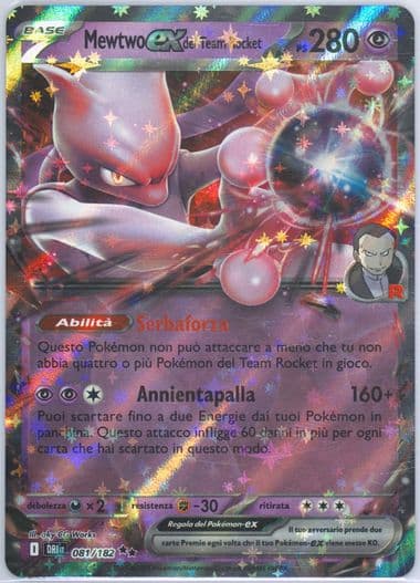 Team Rocket's Mewtwo EX (081) 2025 Pokemon Italian Dri It-Destined Rivals