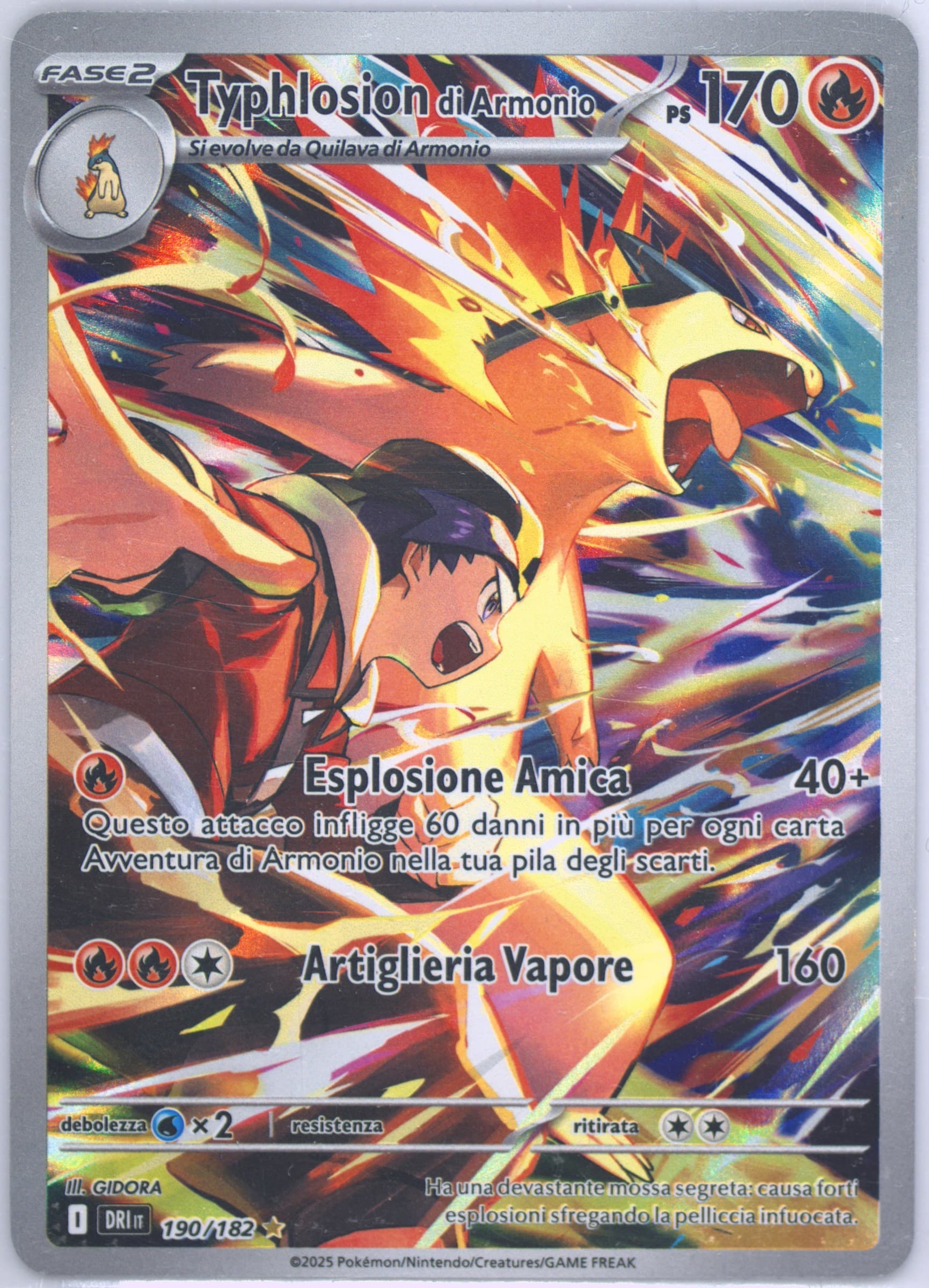 Ethan's Typhlosion Illustration Rare (190) 2025 Pokemon Italian Dri It-Destined Rivals