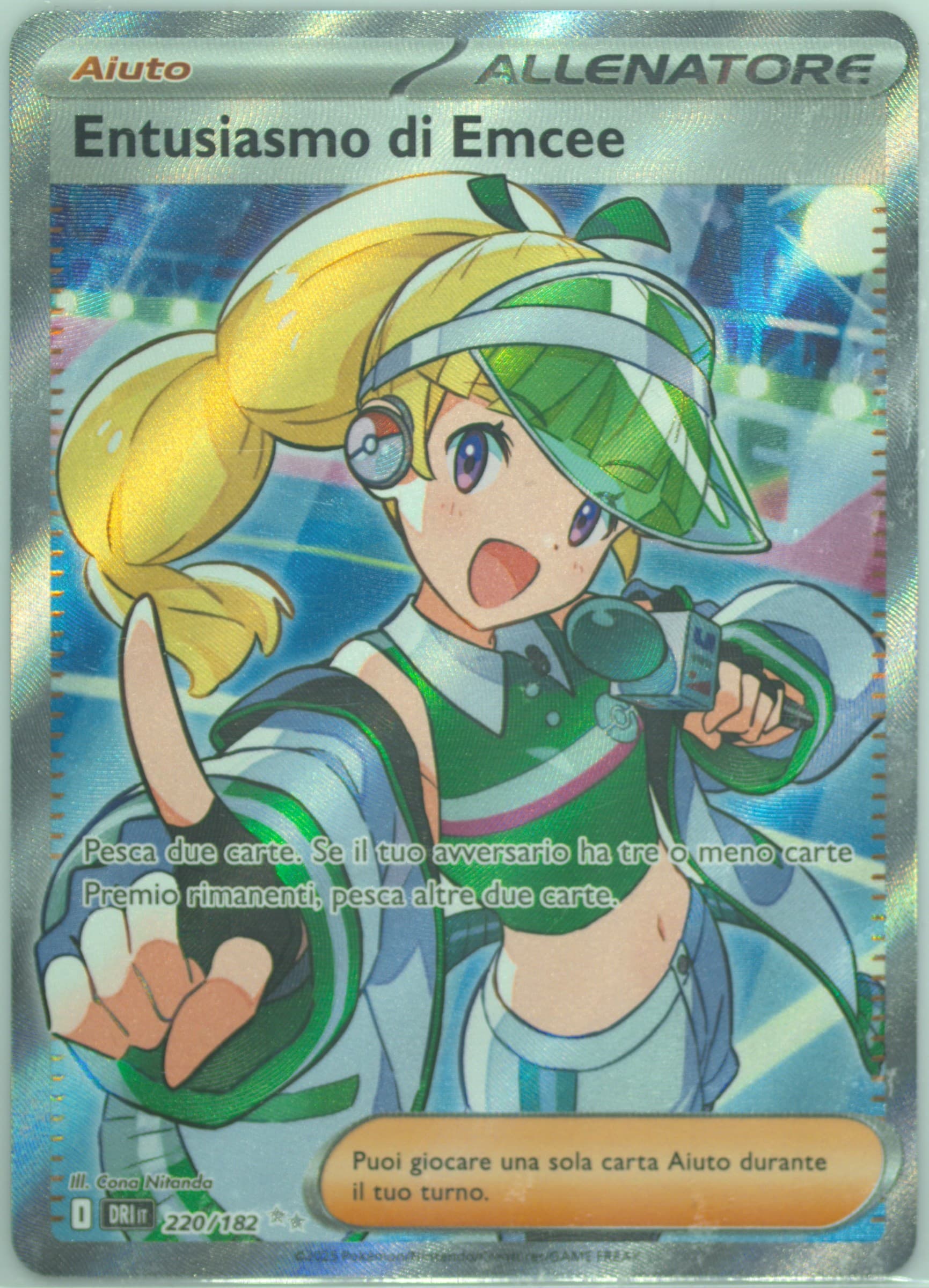 Emcee's Hype Ultra Rare (220) 2025 Pokemon Italian Dri It-Destined Rivals