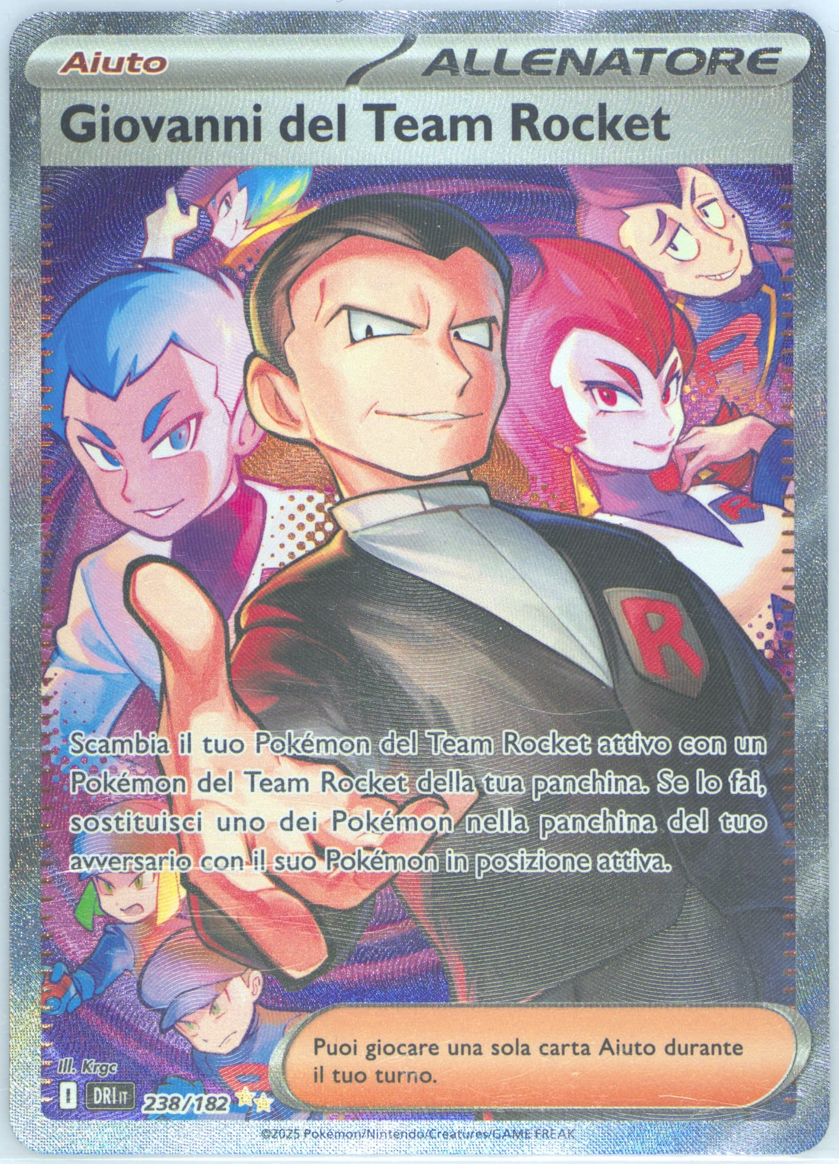 Team Rocket's Giovanni Special Illustration Rare (238) 2025 Pokemon Italian Dri It-Destined Rivals