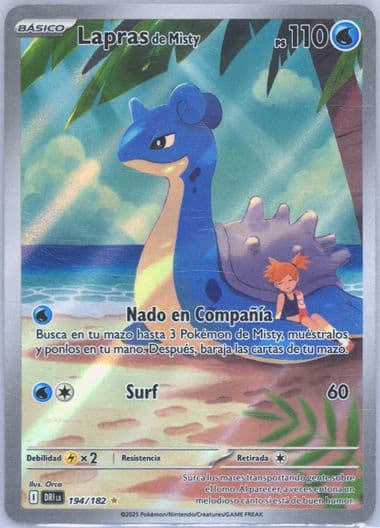 Misty's Lapras Illustration Rare (194) 2025 Pokemon Latin American Dri La-Destined Rivals