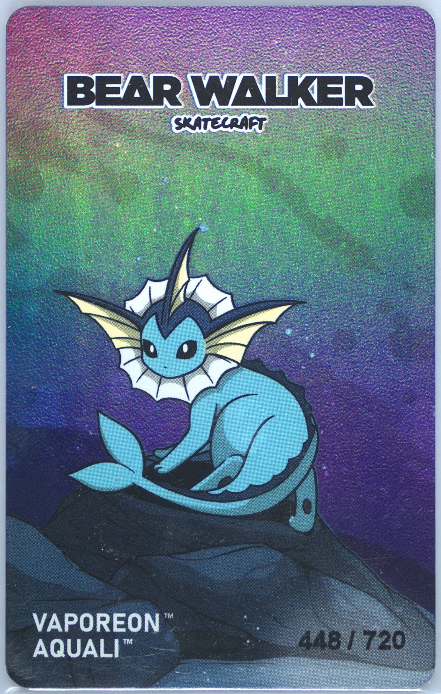 Vaporeon 2025 Pokemon Center X Bear Walker Collection Cards