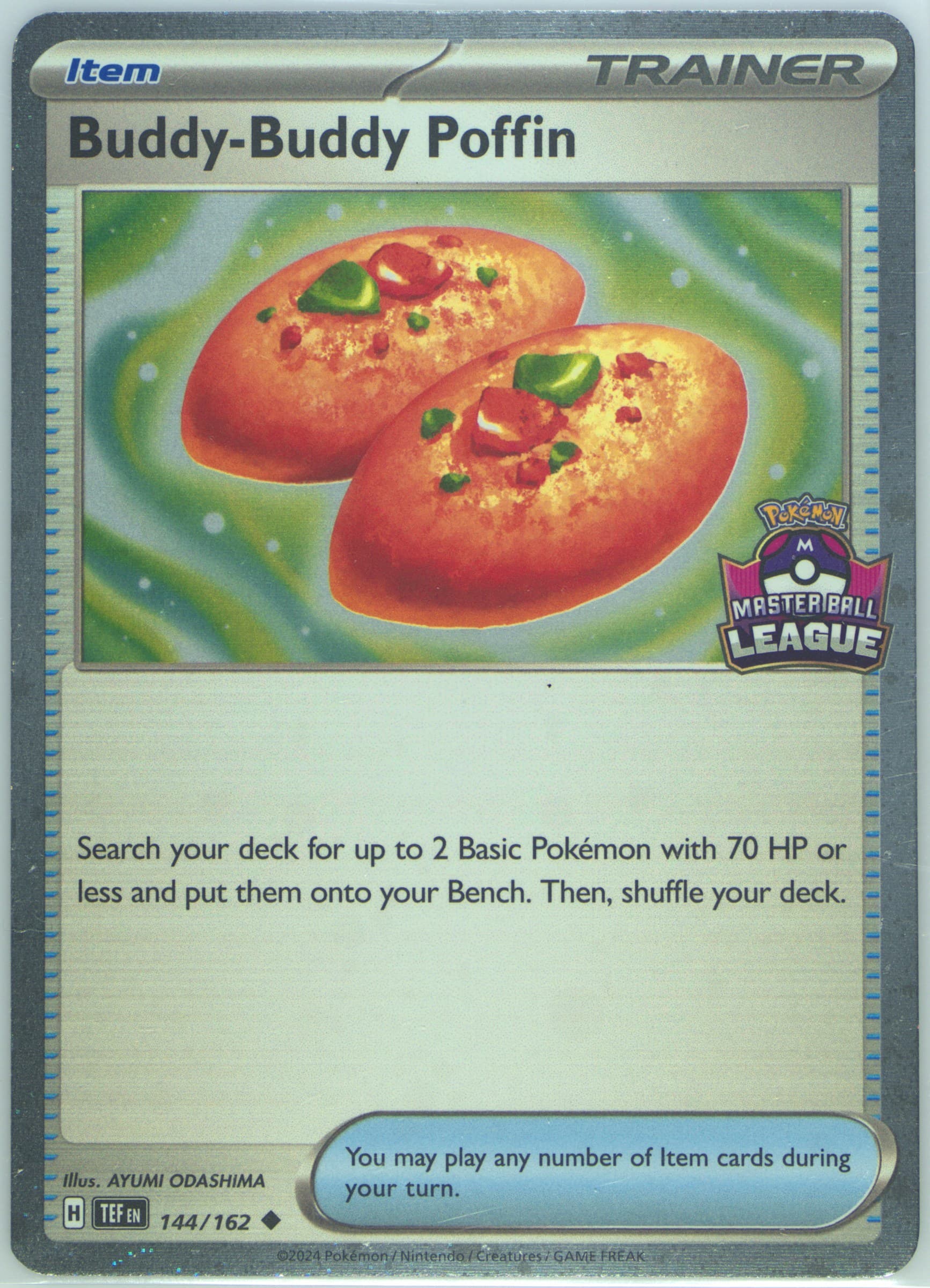 Buddy-Buddy Poffin Master Ball League-Participation (144) 2025 Pokemon Tef EN-Temporal Forces