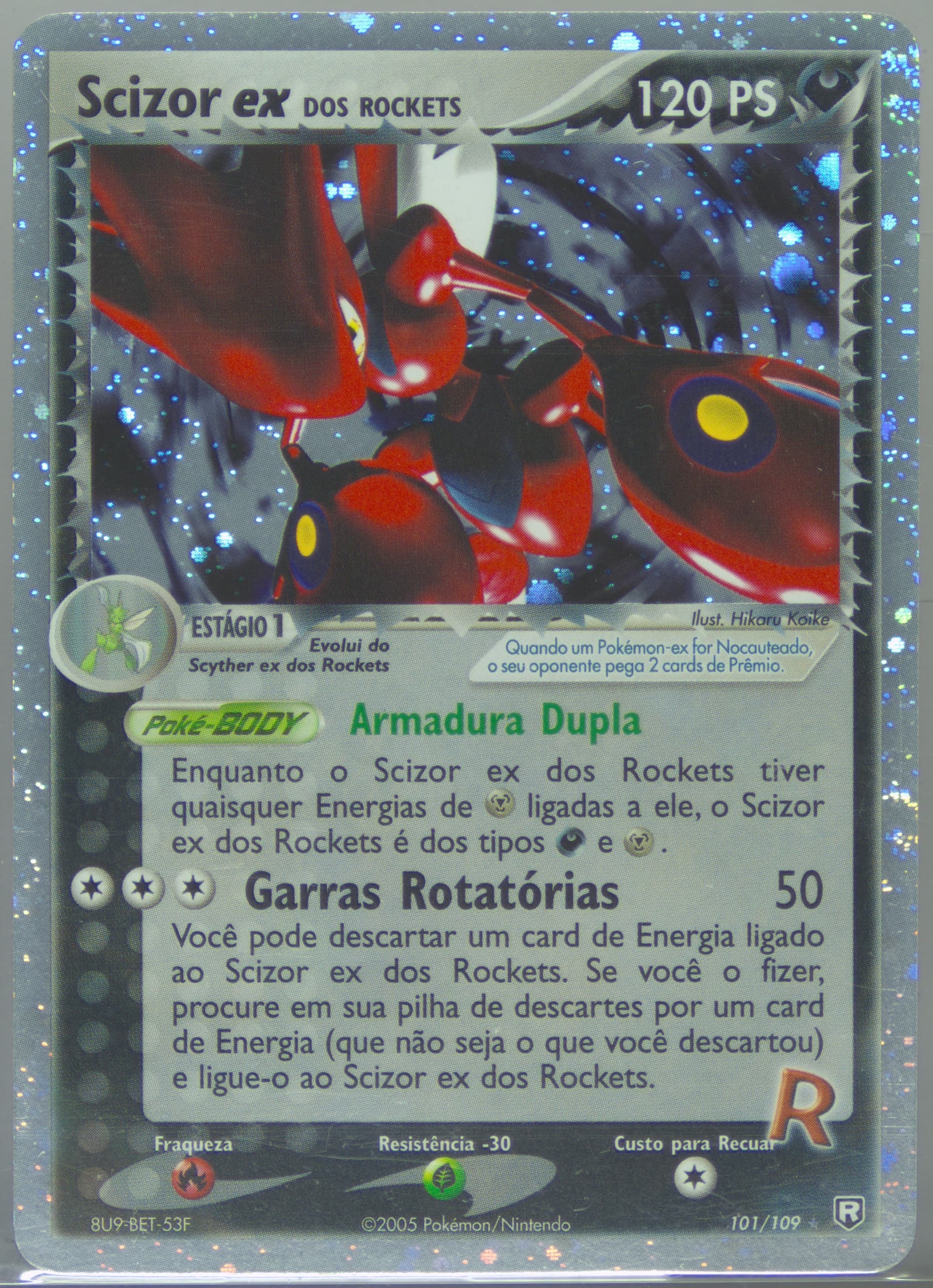 Scizor EX Dos Rockets-Holo (101) 2005 Pokemon Portuguese EX Team Rocket Returns