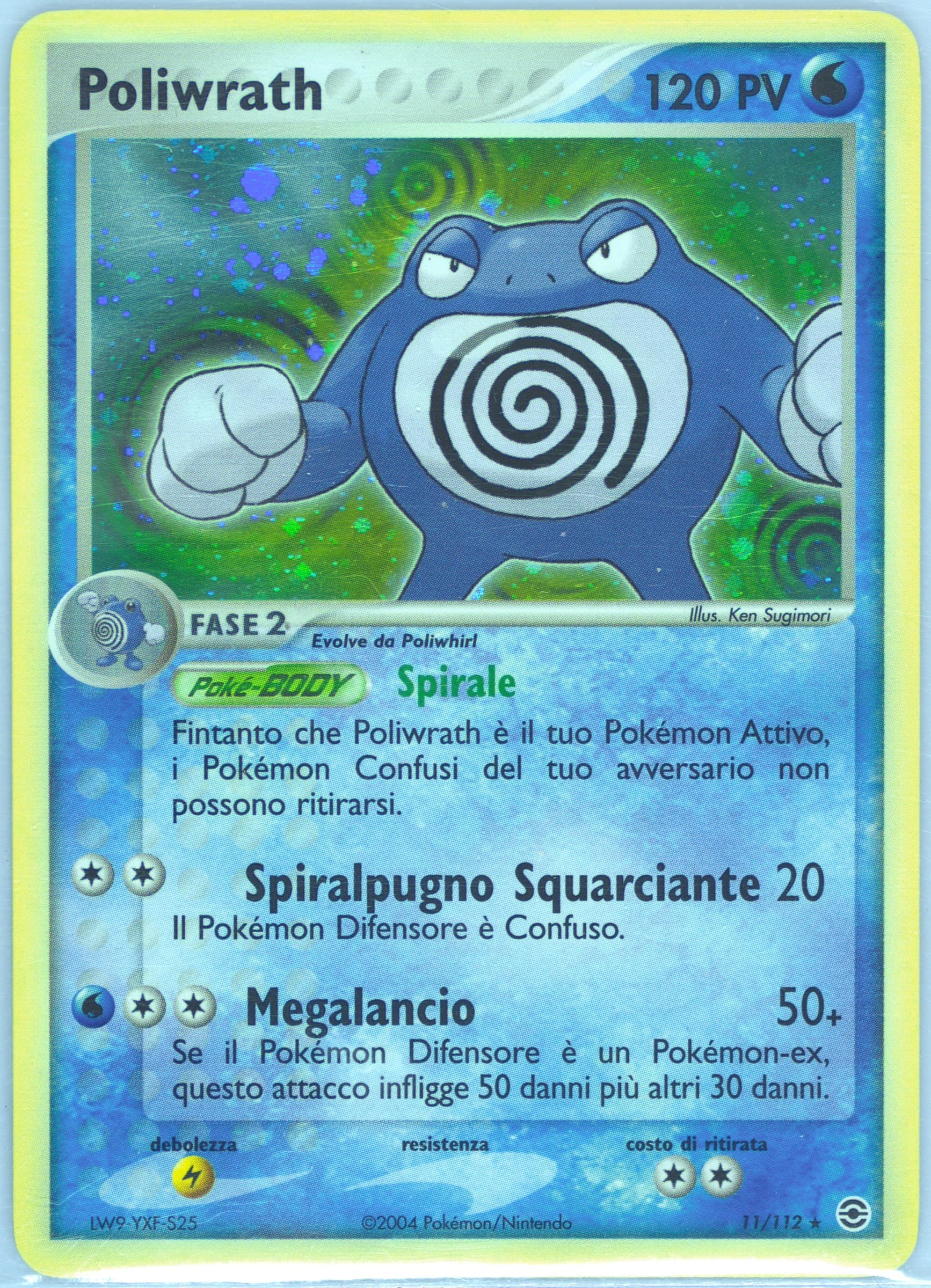 Poliwrath-Holo Italian (11) 2004 Pokemon EX Fire Red & Leaf Green