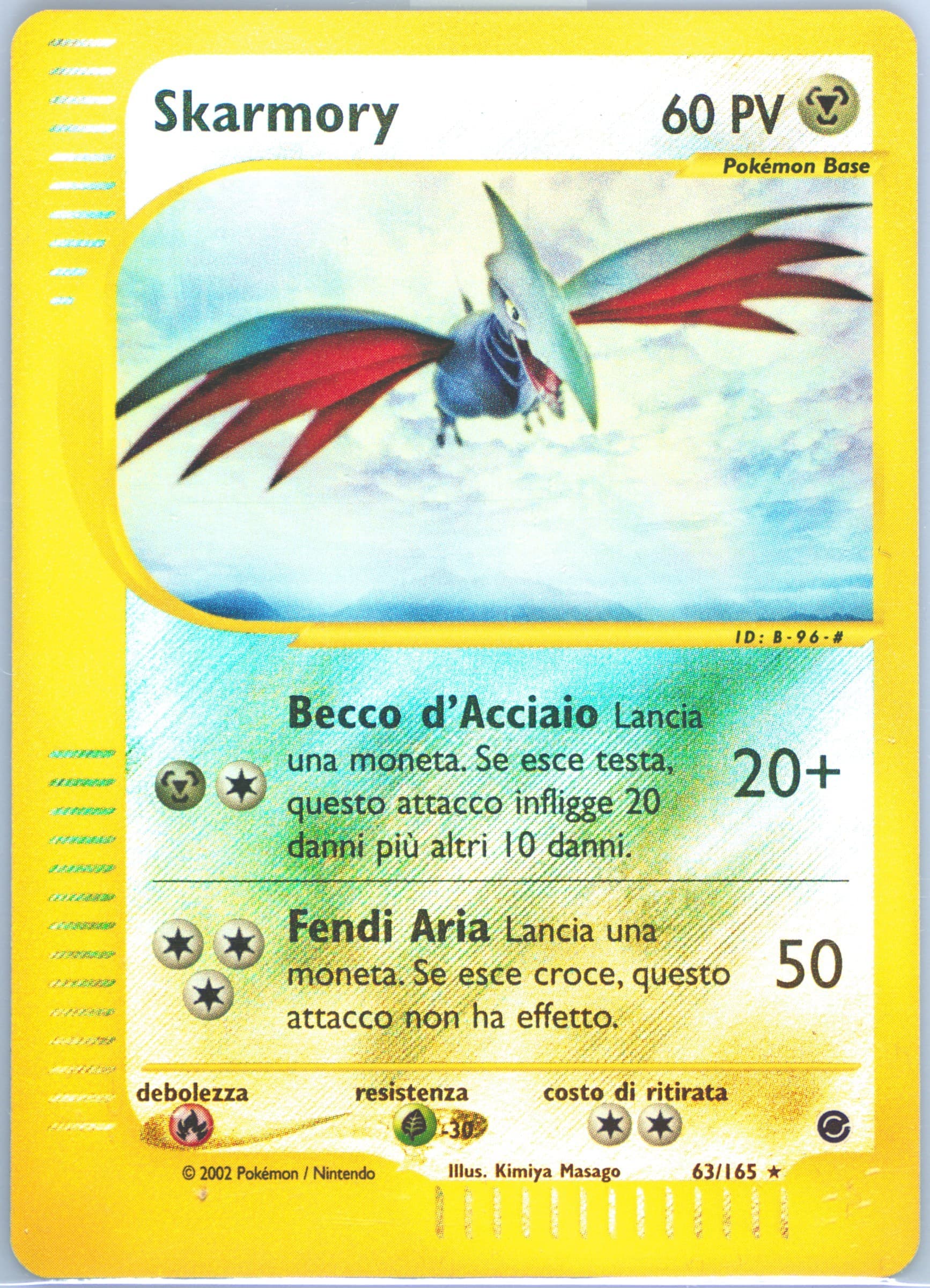 Skarmory-Reverse Foil Italian (63) 2002 Pokemon Expedition