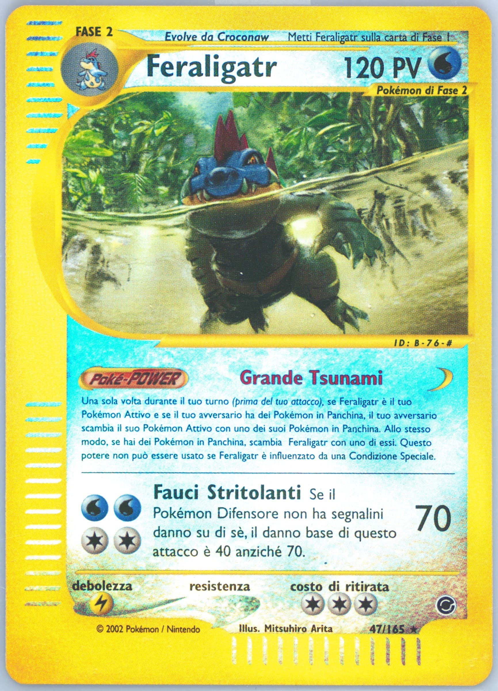 Feraligatr-Reverse Foil Italian (47) 2002 Pokemon Expedition