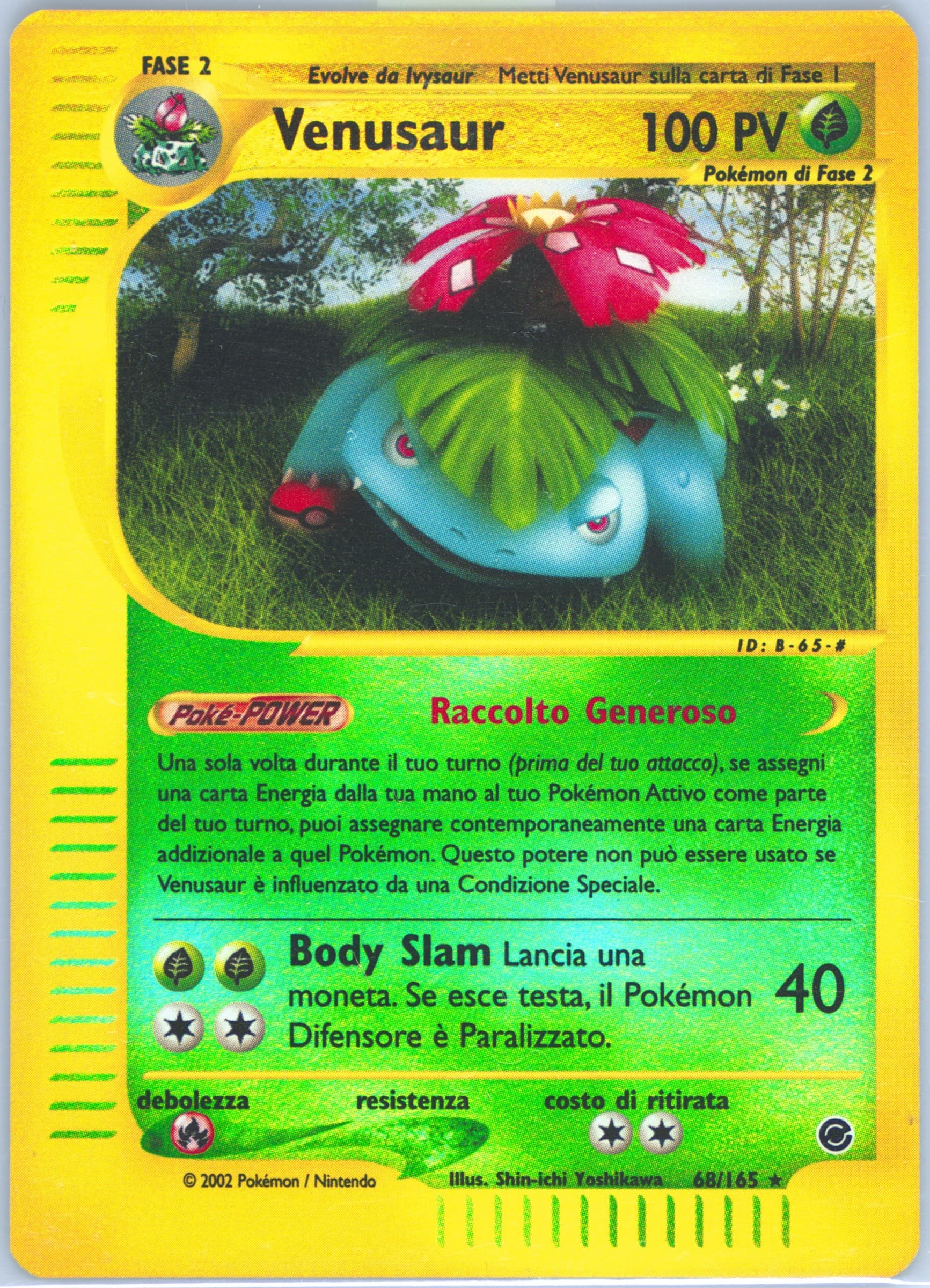 Venusaur-Reverse Foil Italian (68) 2002 Pokemon Expedition
