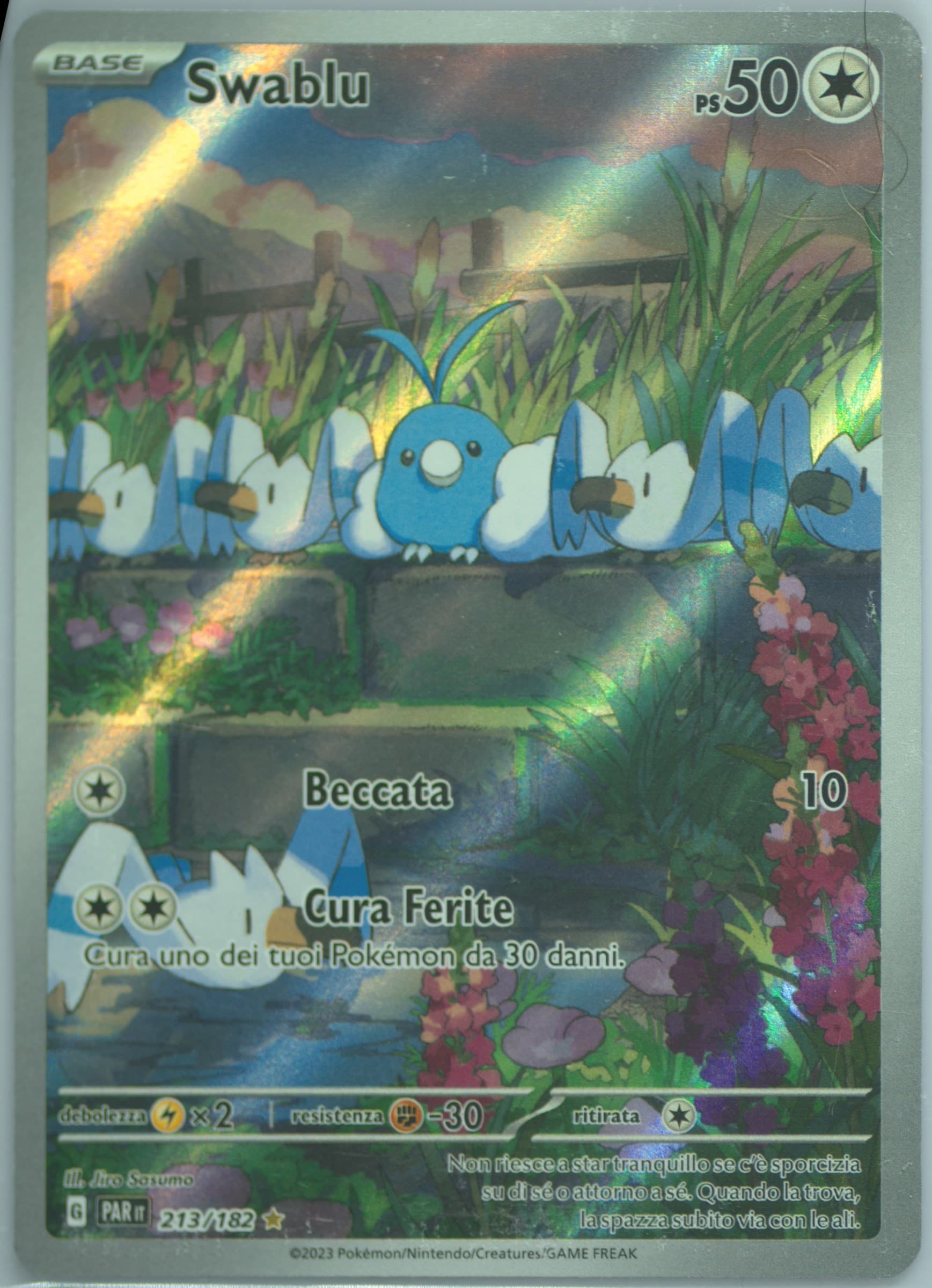 Swablu Illustration Rare (213) 2023 Pokemon Italian Par It-Paradox Rift
