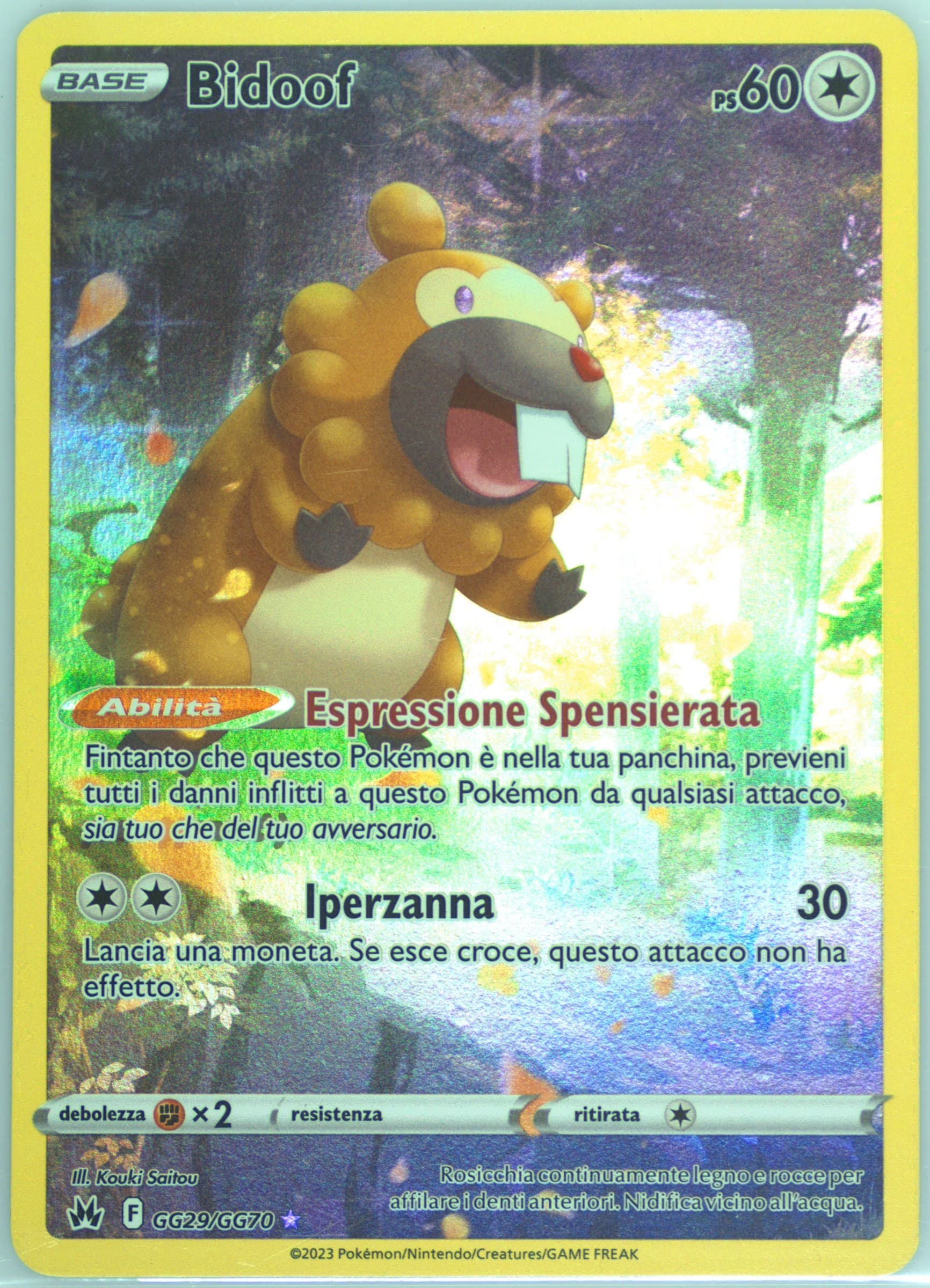 Full Art/Bidoof Italian (GG29) 2023 Pokemon Sword and Shield Crown Zenith