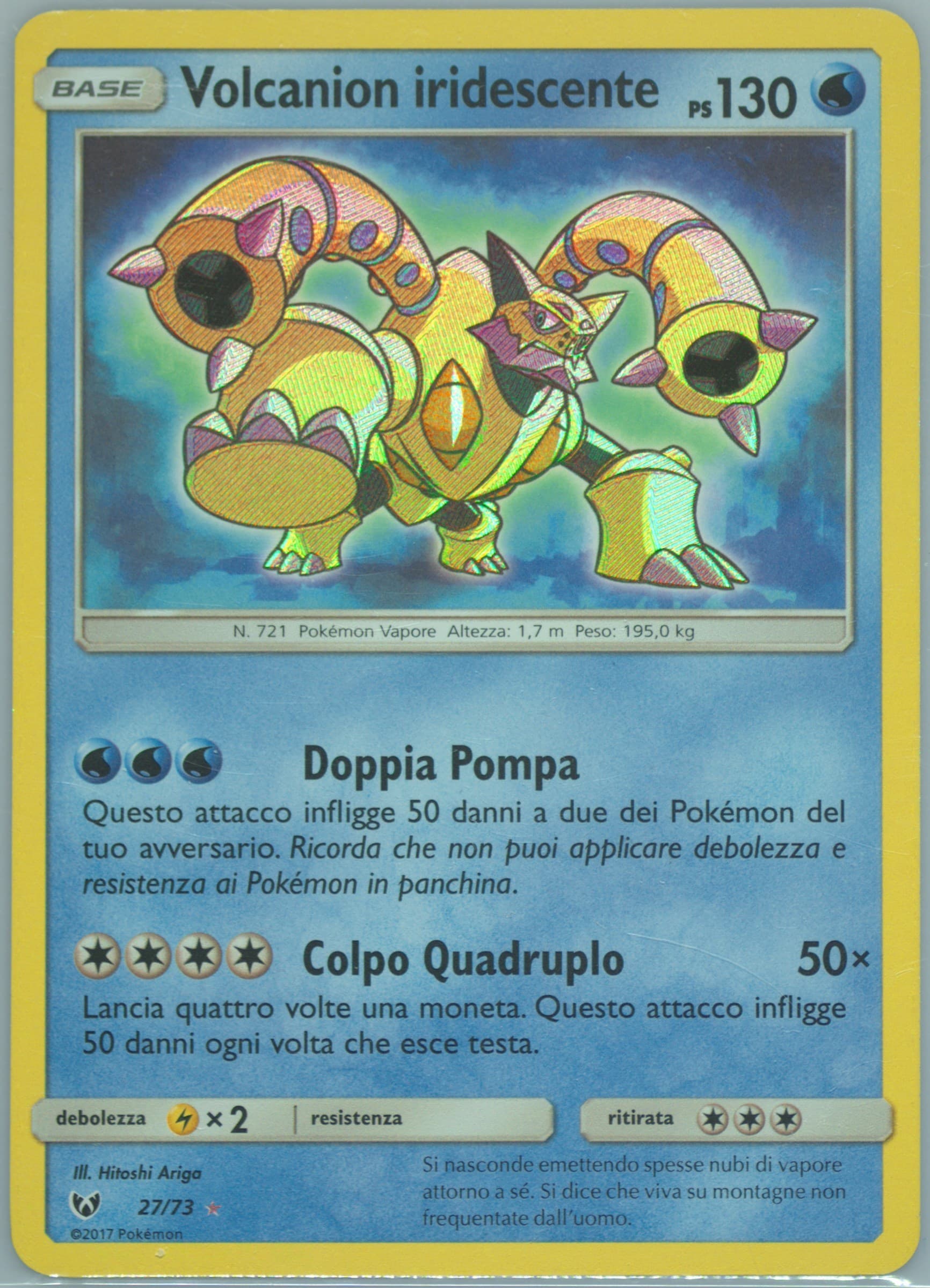 Volcanion Iridescente-Holo Italian (27) 2017 Pokemon Sun & Moon Shining Legends
