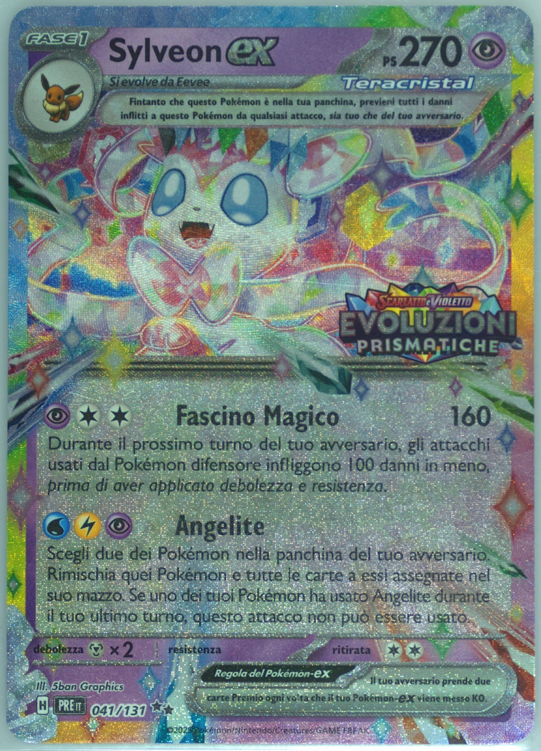 Sylveon EX Surprise Box Exclusive (041) 2025 Pokemon Italian Pre It-Prismatic Evolutions