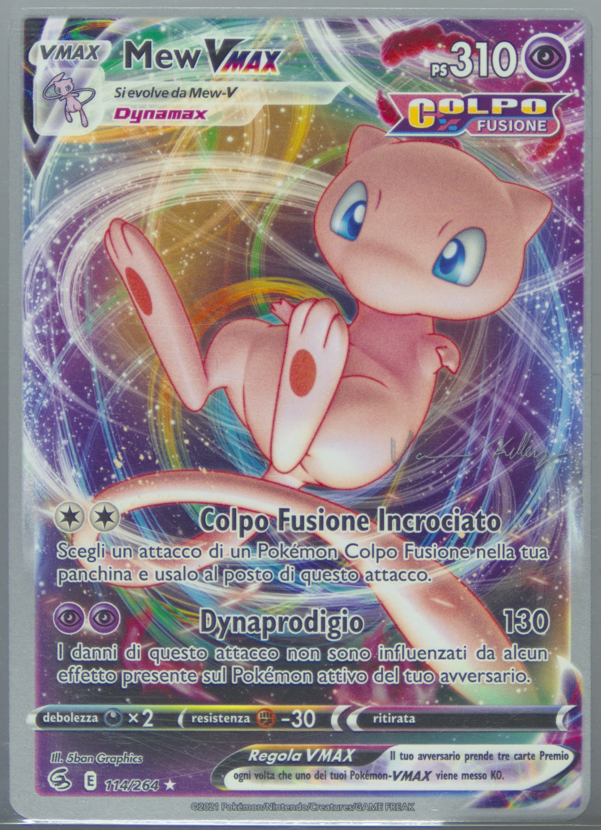 Mew Vmax Italian (114) 2024 Pokemon 2023 World Championships Deck: Mew's Revenge