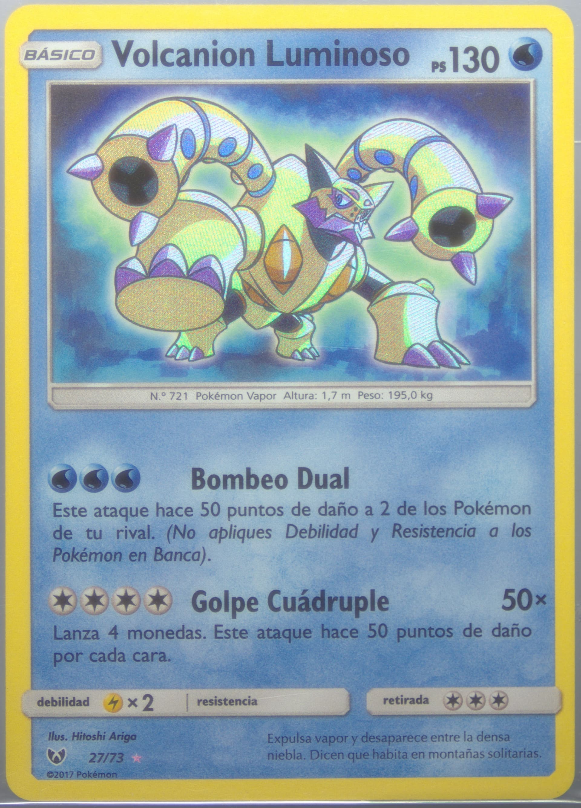 Volcanion Luminoso-Holo Spanish (27) 2017 Pokemon Sun & Moon Shining Legends