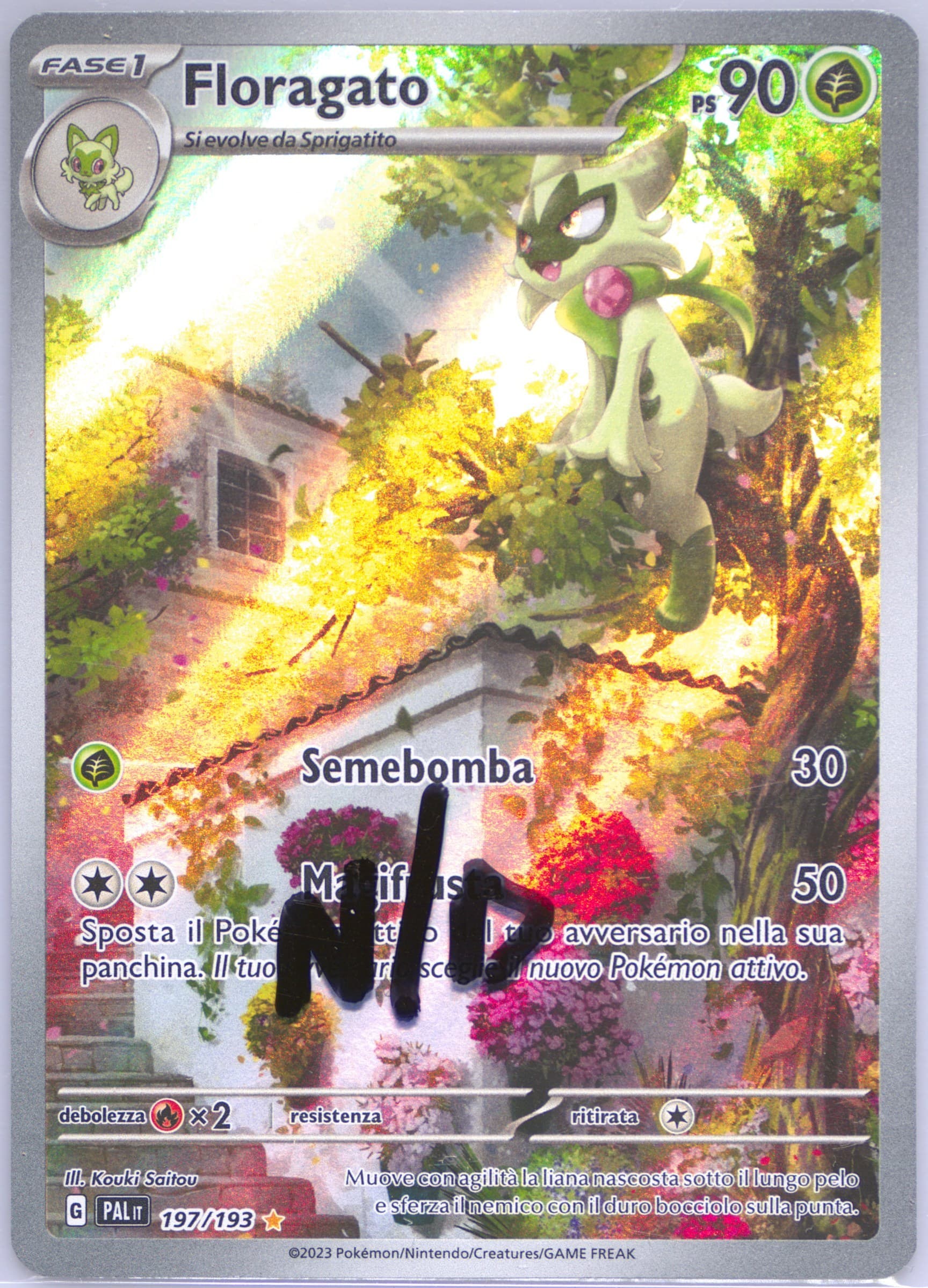 Floragato Illustration Rare (197) 2023 Pokemon Italian Pal It-Paldea Evolved
