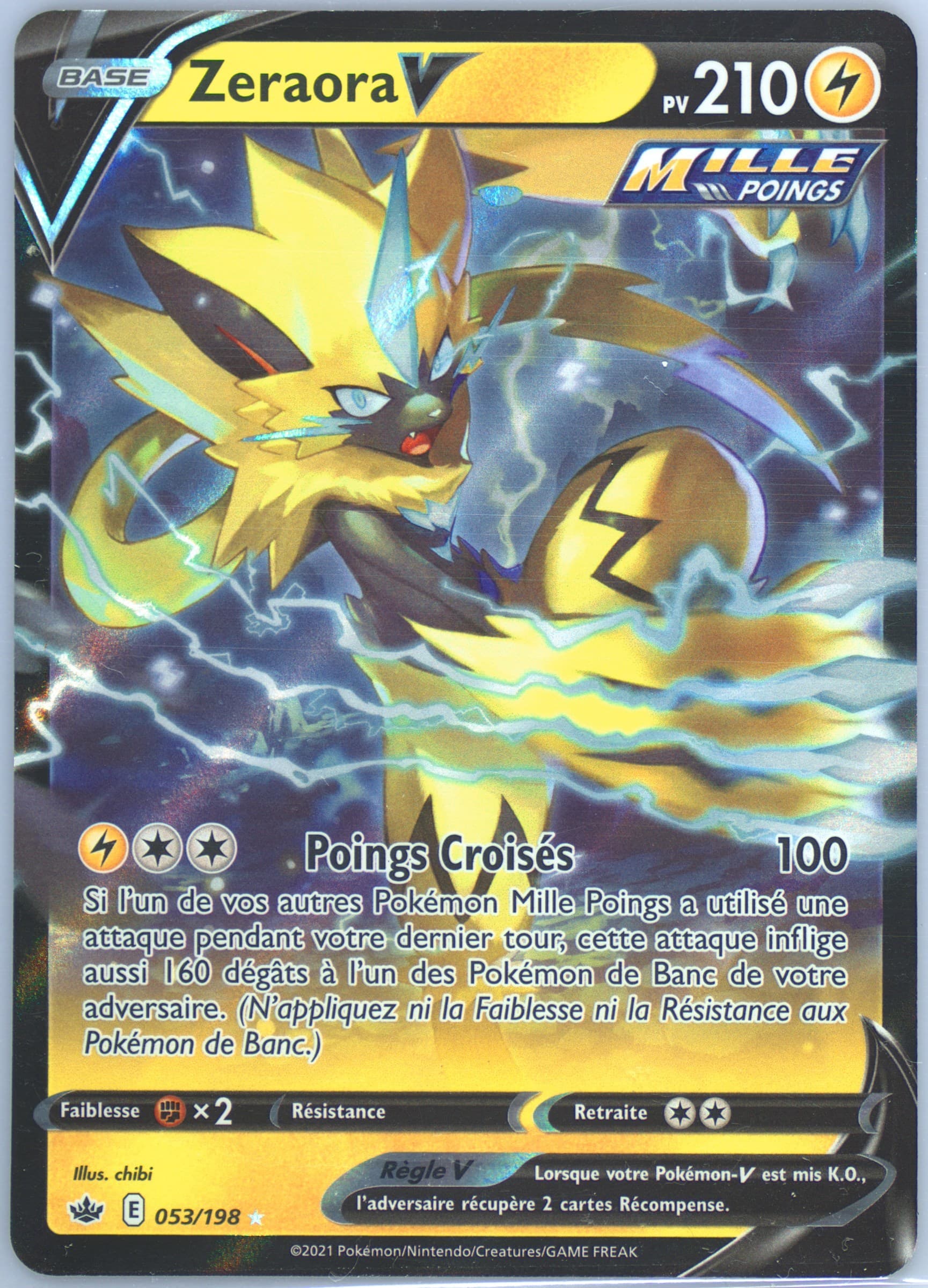 Zeraora V French (053) 2021 Pokemon Sword & Shield Chilling Reign