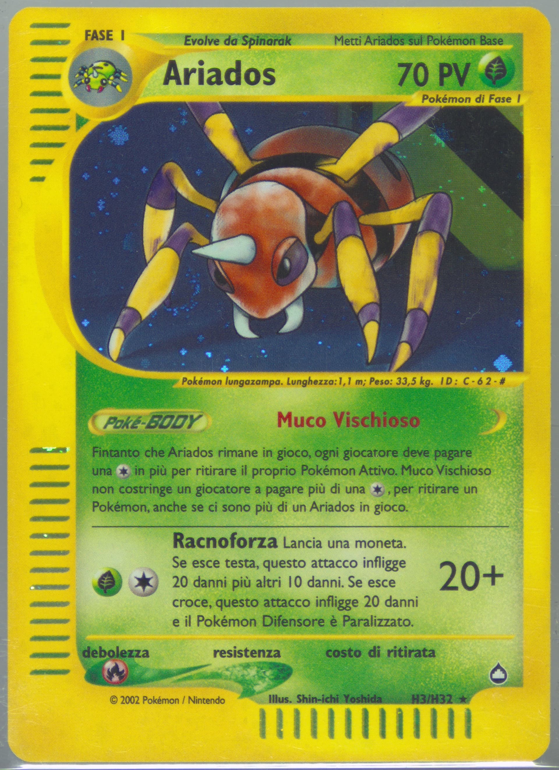 Ariados-Holo Italian (H3) 2003 Pokemon Aquapolis