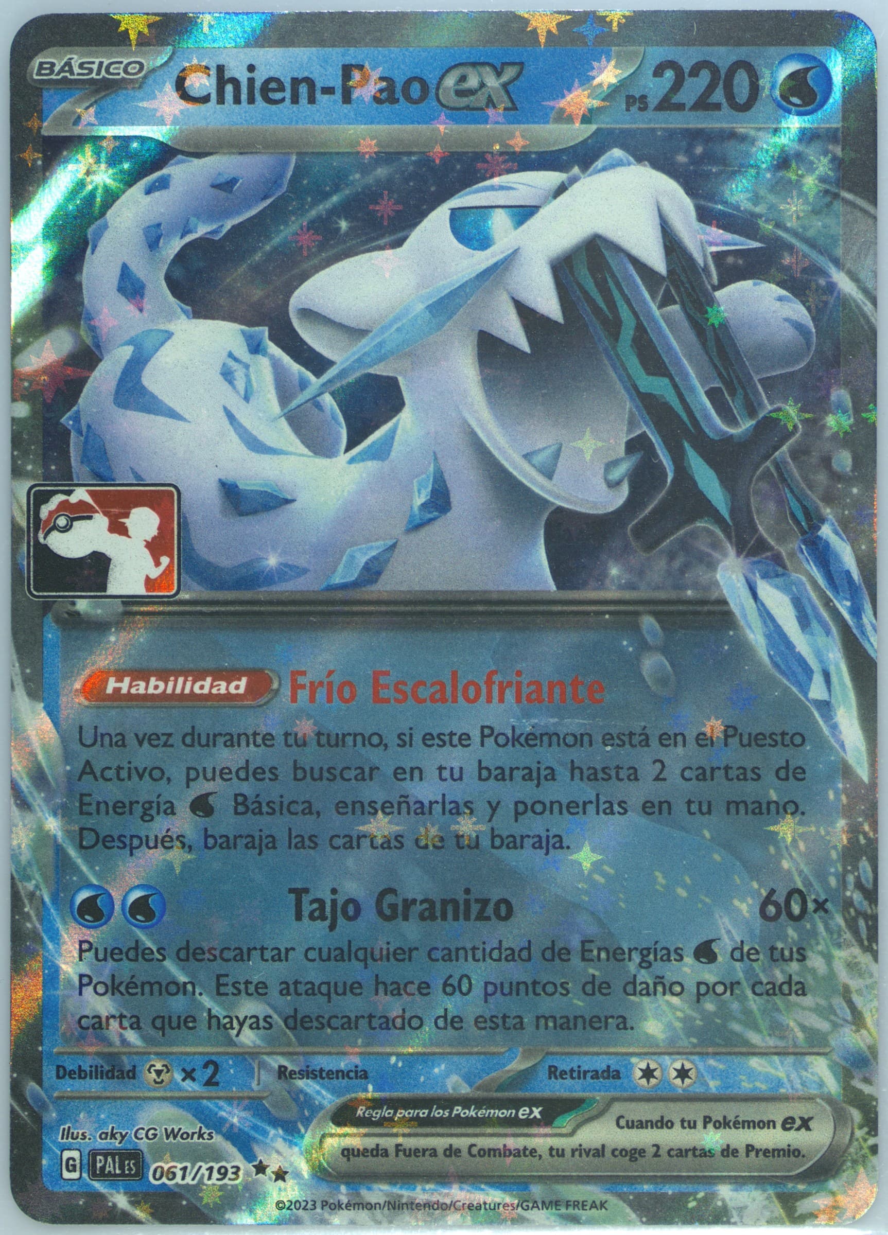 Chien-Pao EX (061) 2024 Pokemon Spanish Play! Pokemon Prize Pack
