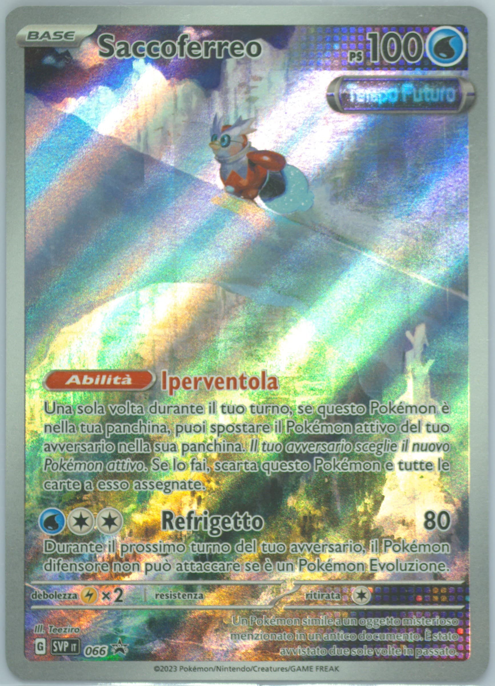 Iron Bundle Paradox Rift Elite Trainer Box-Iron Valiant (066) 2023 Pokemon Italian Svp It-SV Black Star Promo