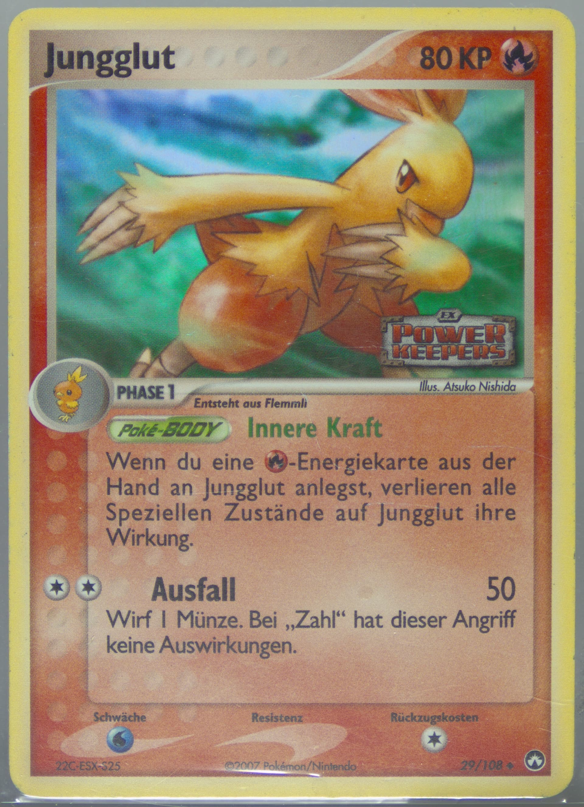 Jungglut-Reverse Foil German (29) 2007 Pokemon EX Power Keepers