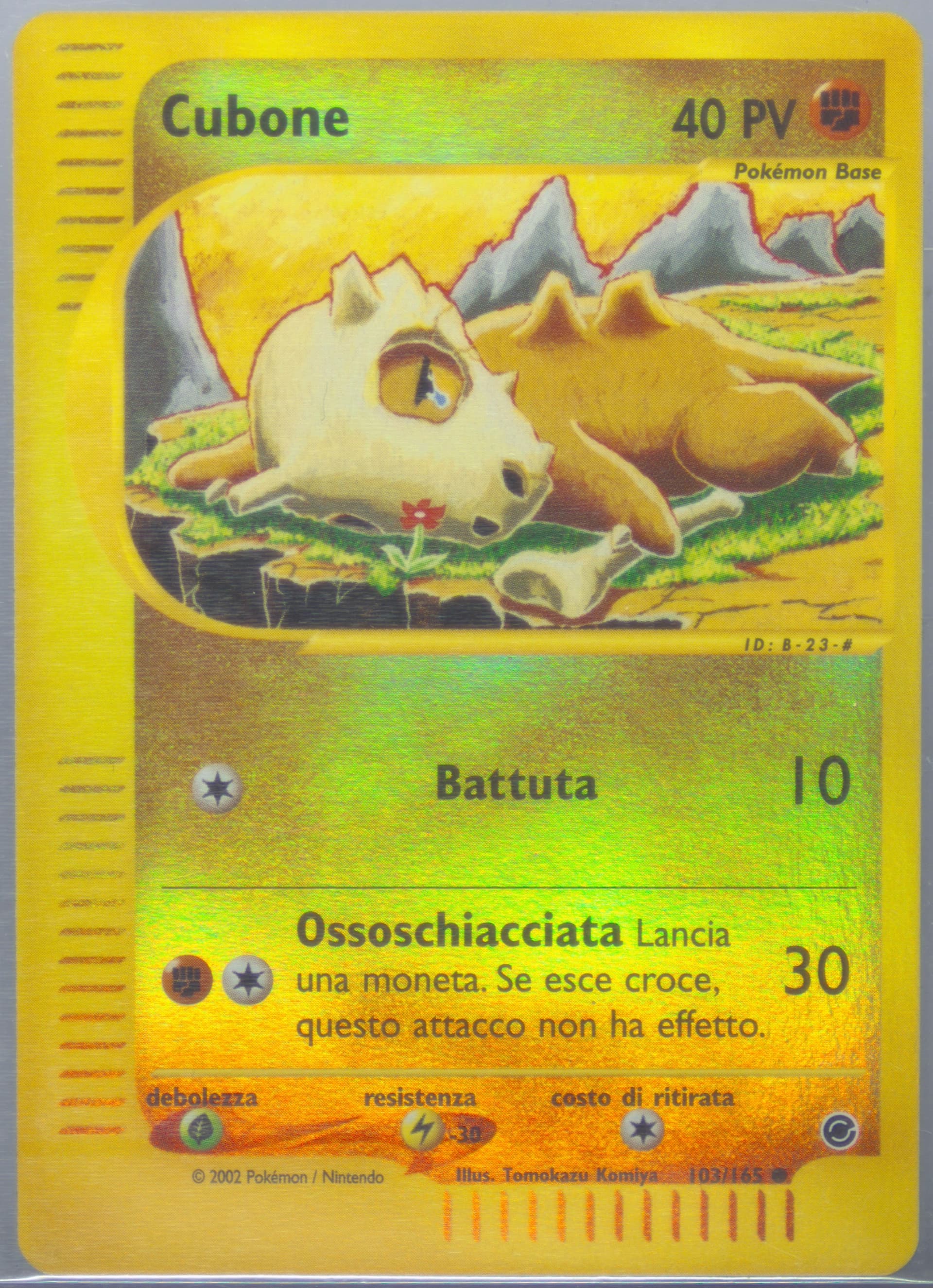 Cubone-Reverse Foil Italian (103) 2002 Pokemon Expedition