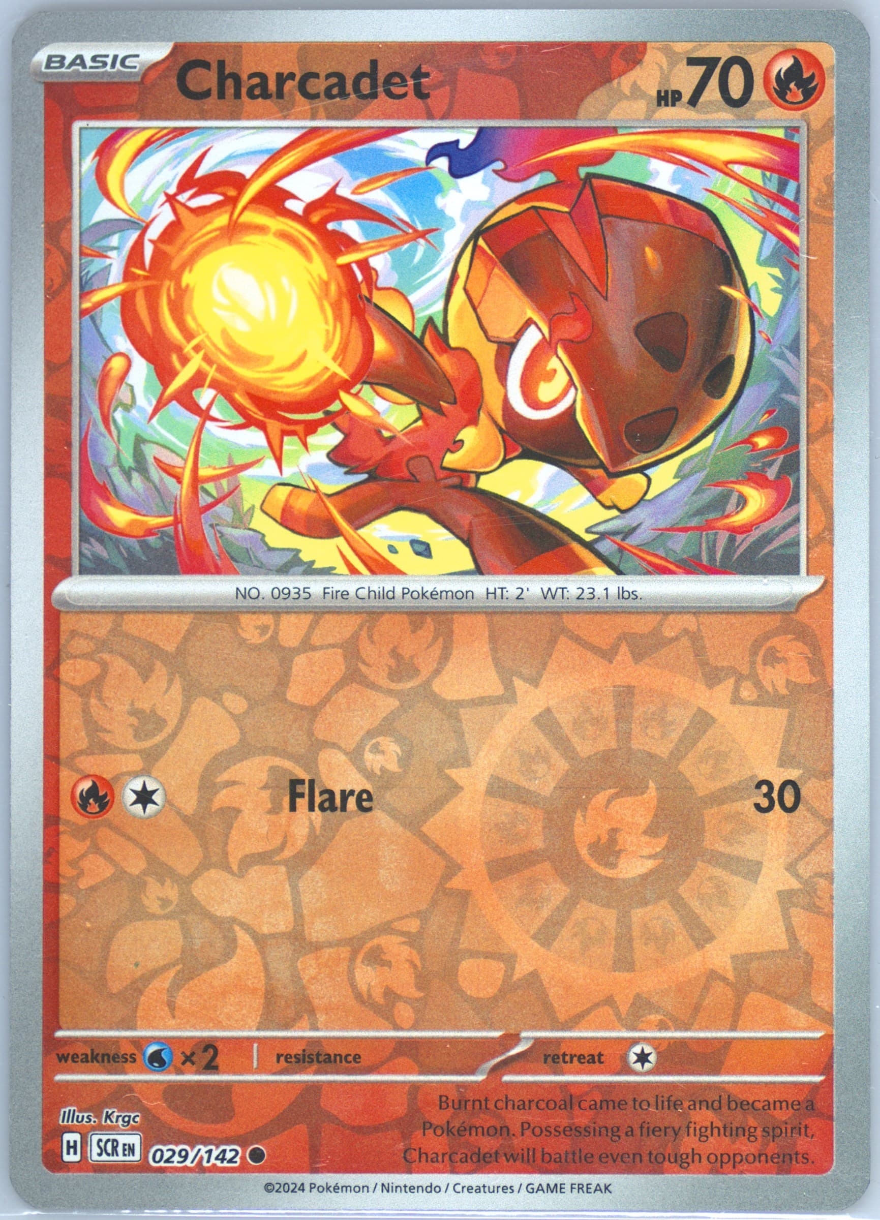 Charcadet Reverse Holo (029) 2024 Pokemon Scr EN-Stellar Crown