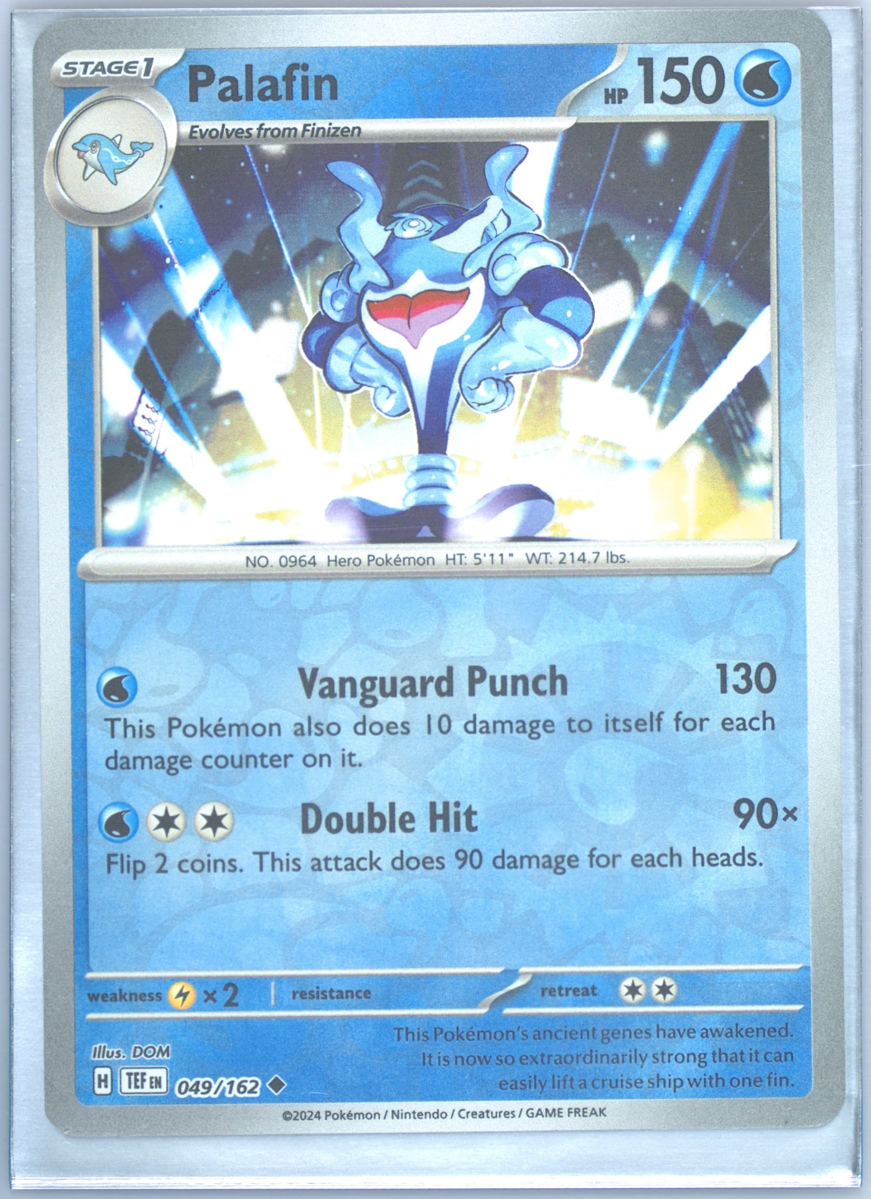 Palafin Reverse Holo (049) 2024 Pokemon Tef EN-Temporal Forces