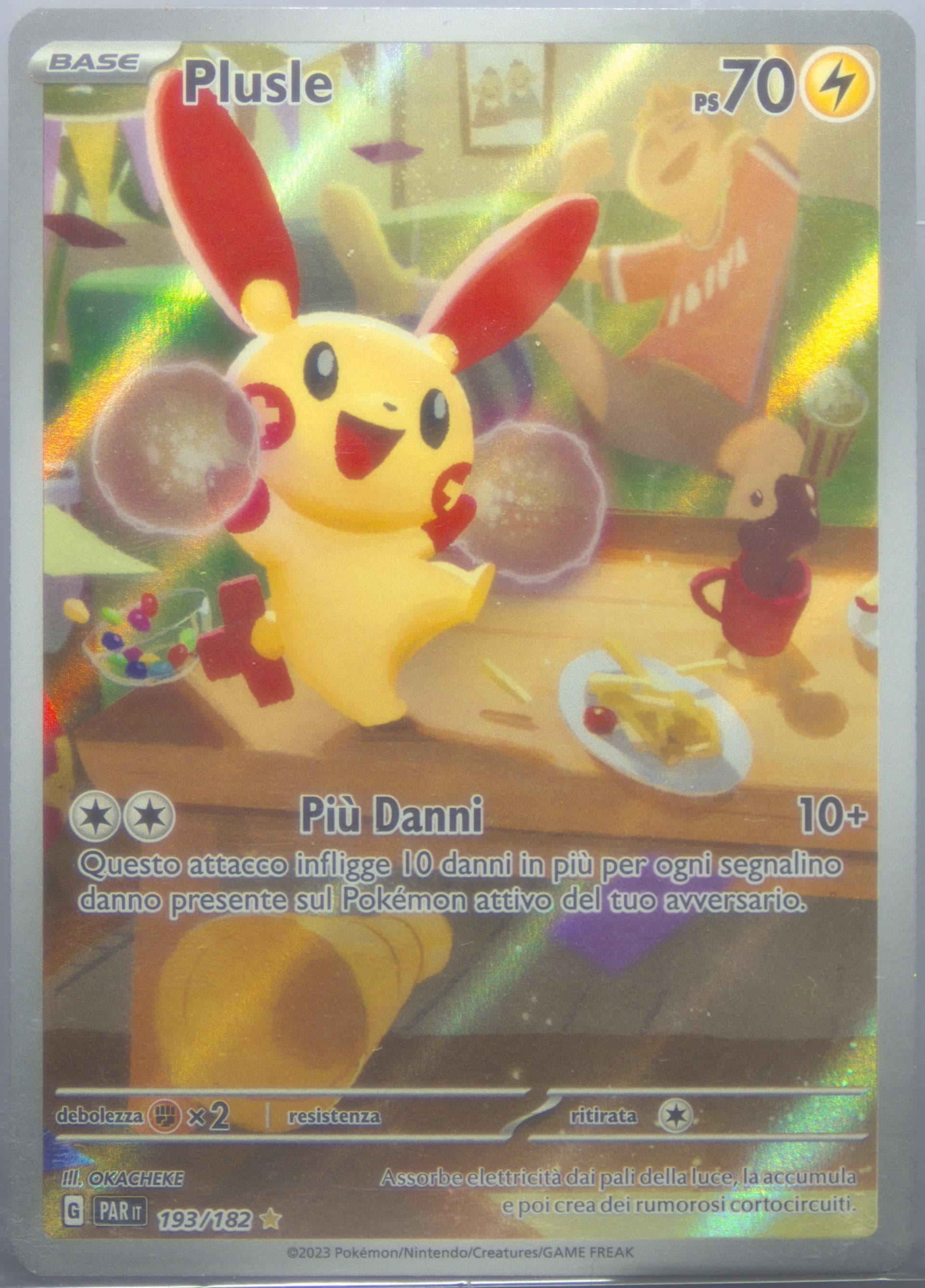 Plusle Illustration Rare (193) 2023 Pokemon Italian Par It-Paradox Rift