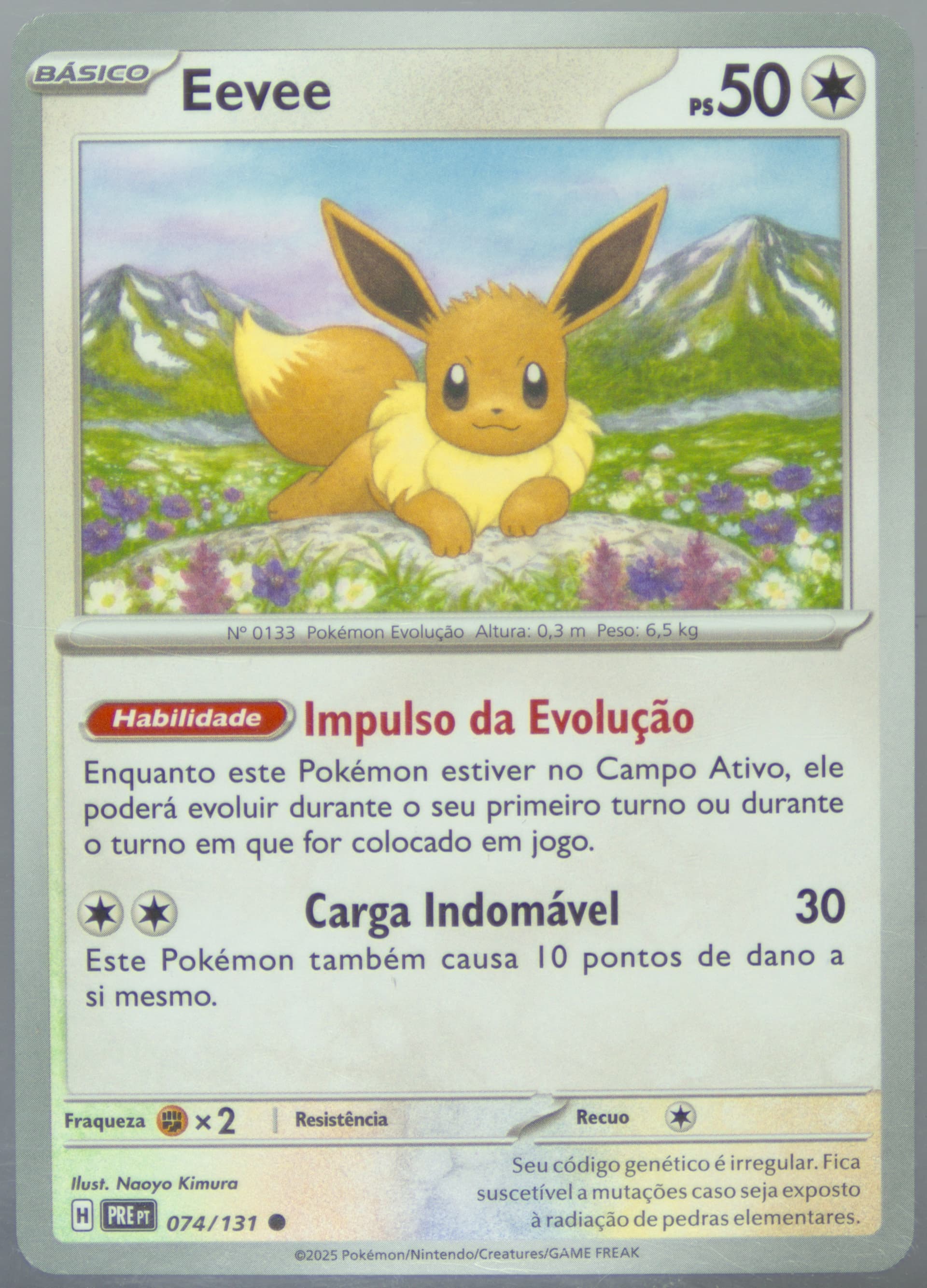 Eevee (074) 2025 Pokemon Portuguese Pre PT-Prismatic Evolutions