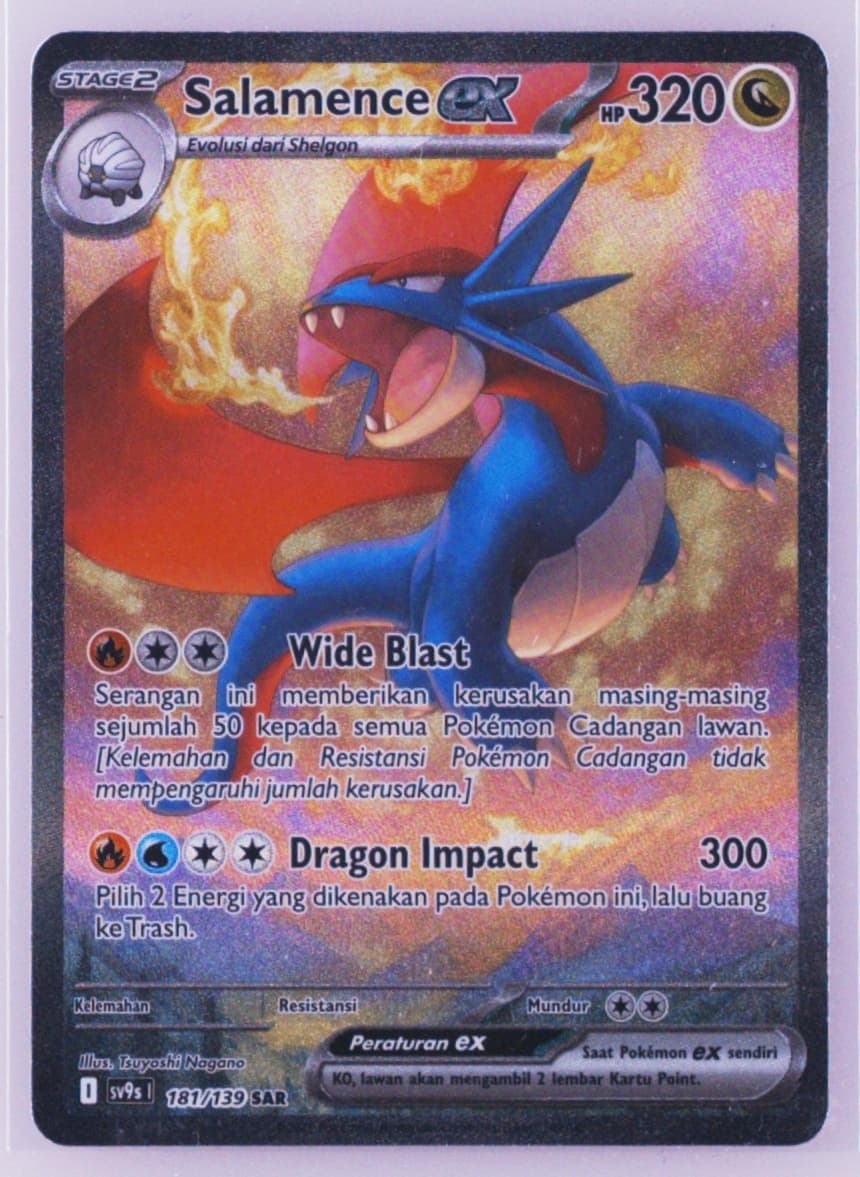 Salamence EX Special Art Rare (181) 2025 Pokemon Indonesian Sv9s I-Bonds of Destiny