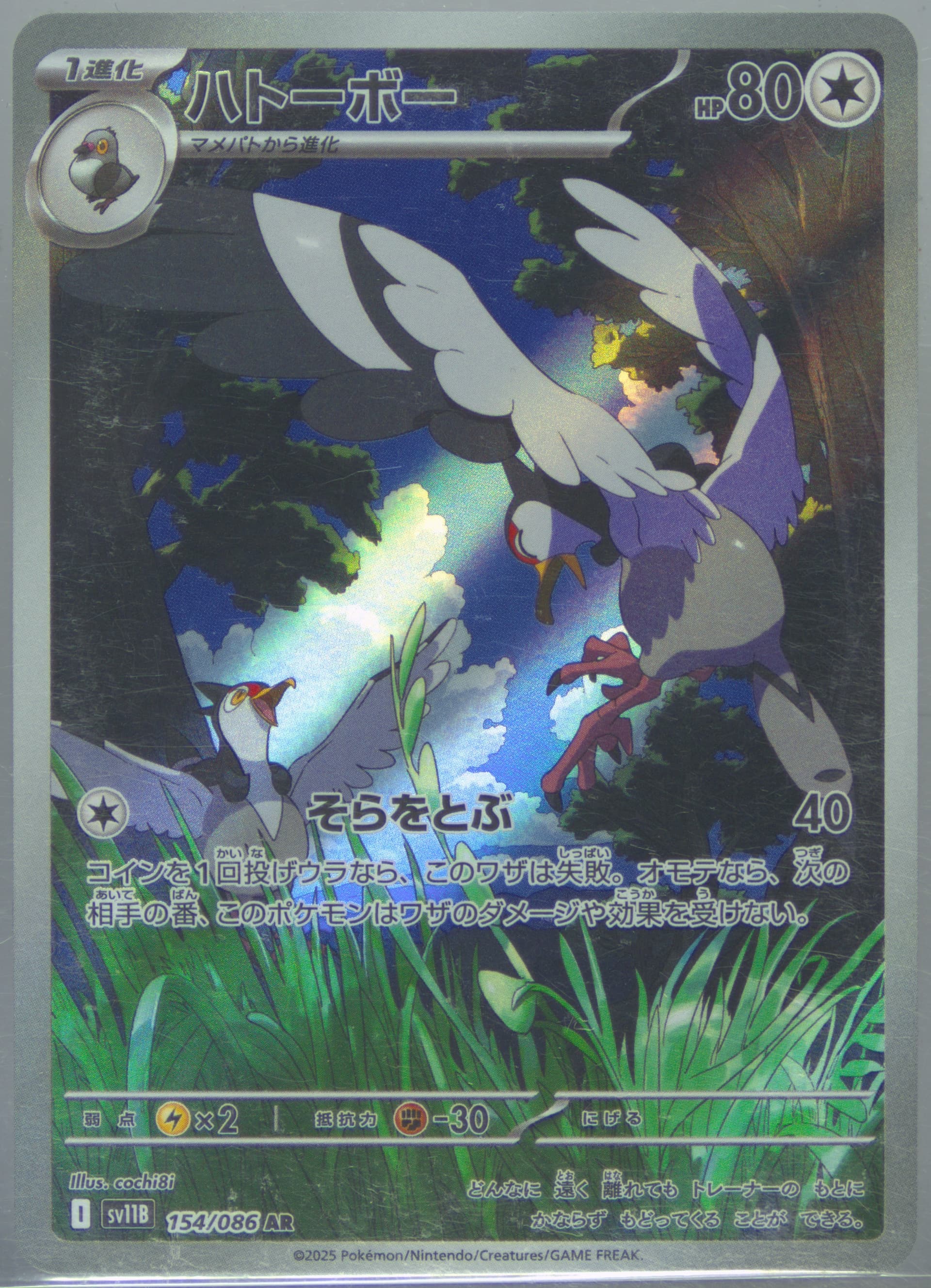 Tranquill Art Rare (154) 2025 Pokemon Japanese Sv11b-Black Bolt
