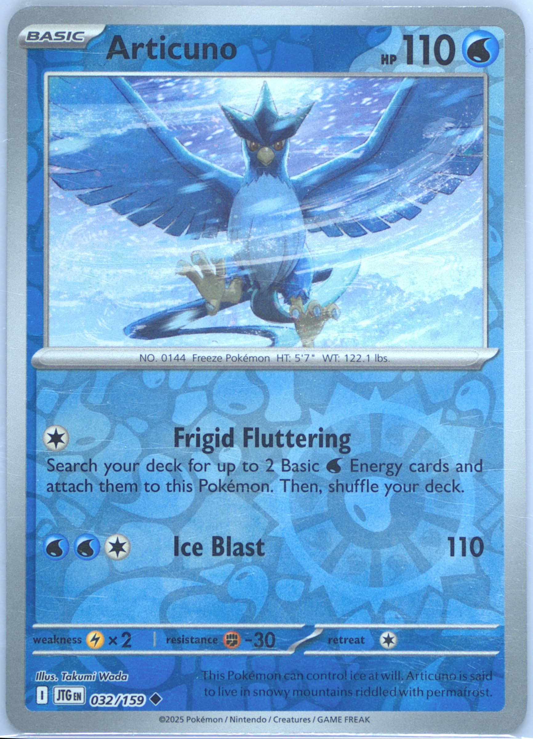 Articuno Reverse Holo (032) 2025 Pokemon Jtg EN-Journey Together