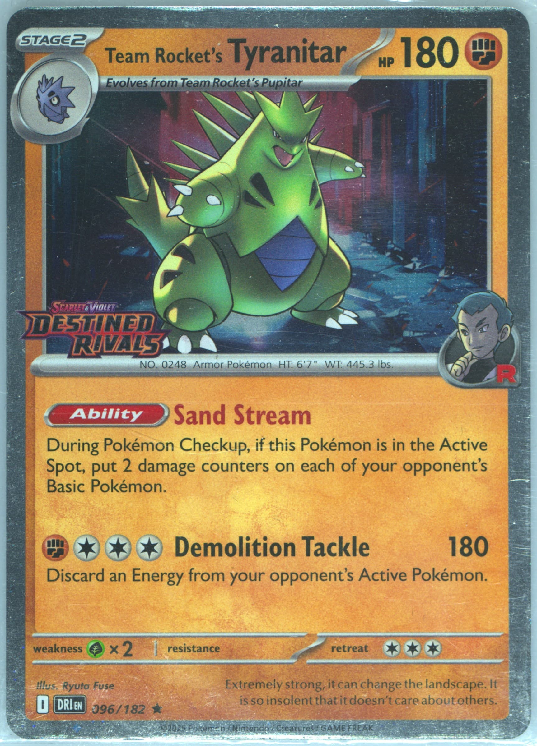 Team Rocket's Tyranitar Prerelease (096) 2025 Pokemon Dri EN-Destined Rivals