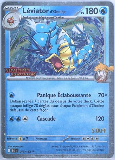 Misty's Gyarados Prerelease-Staff (049) 2025 Pokemon French Dri FR-Destined Rivals