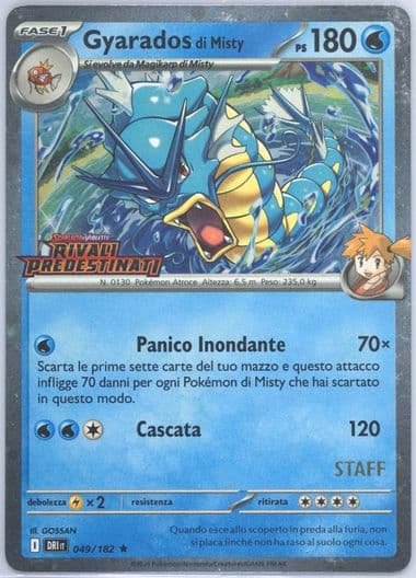 Misty's Gyarados Prerelease (049) 2025 Pokemon Italian Dri It-Destined Rivals