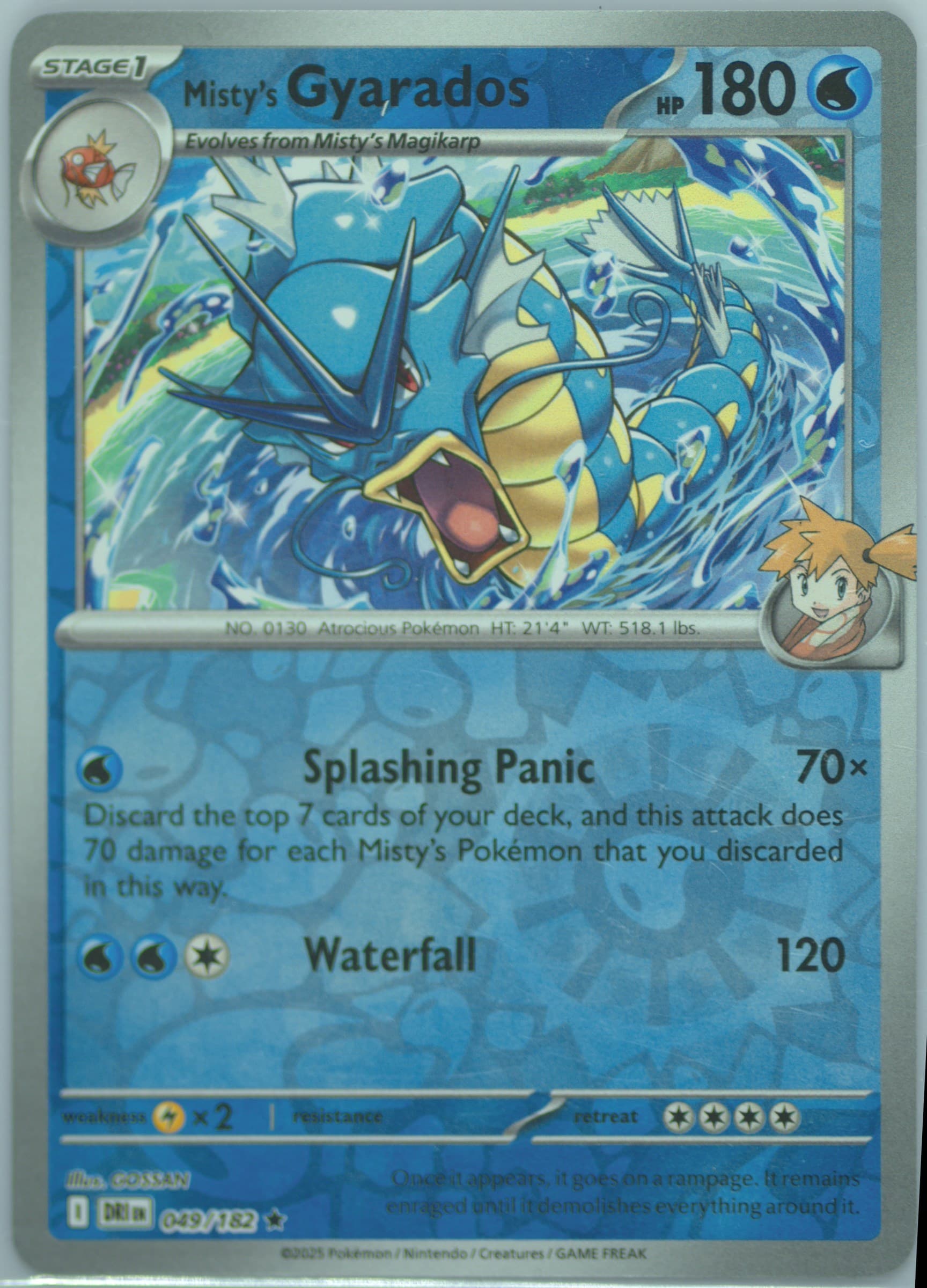 Misty's Gyarados Reverse Holo (049) 2025 Pokemon Dri EN-Destined Rivals