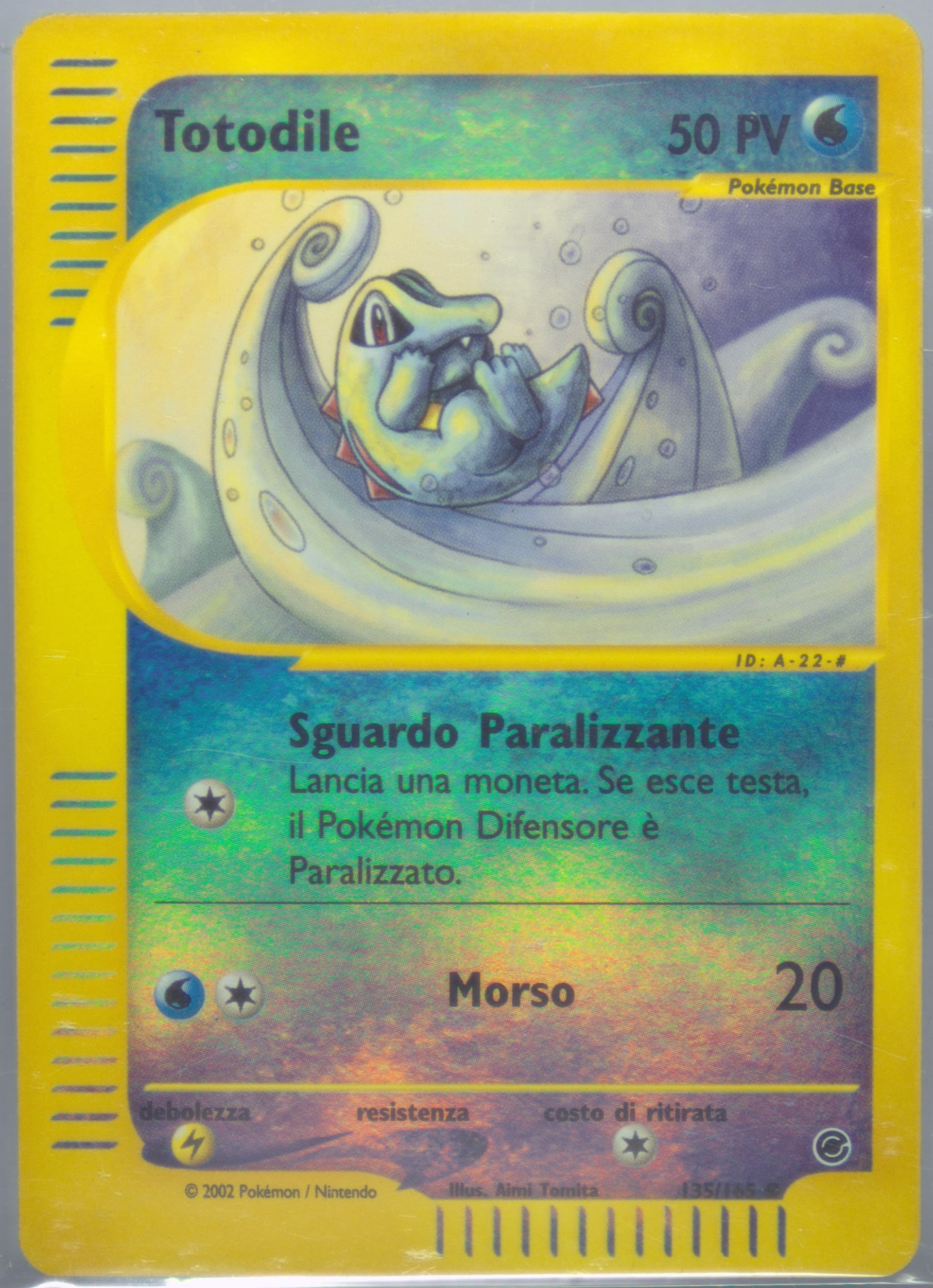 Totodile-Reverse Foil Italian (135) 2002 Pokemon Expedition