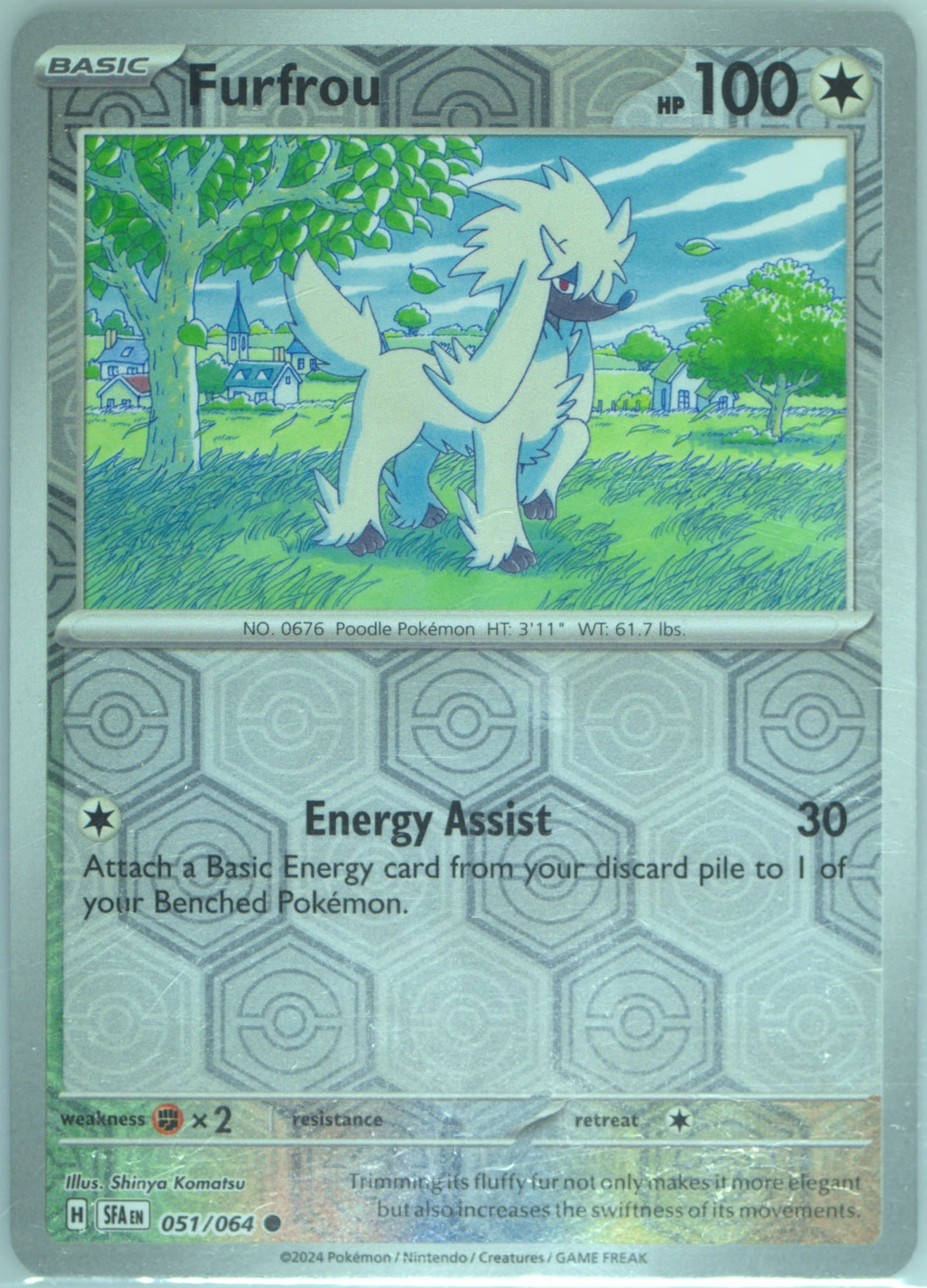 Furfrou Reverse Holo (051) 2024 Pokemon Sfa EN-Shrouded Fable
