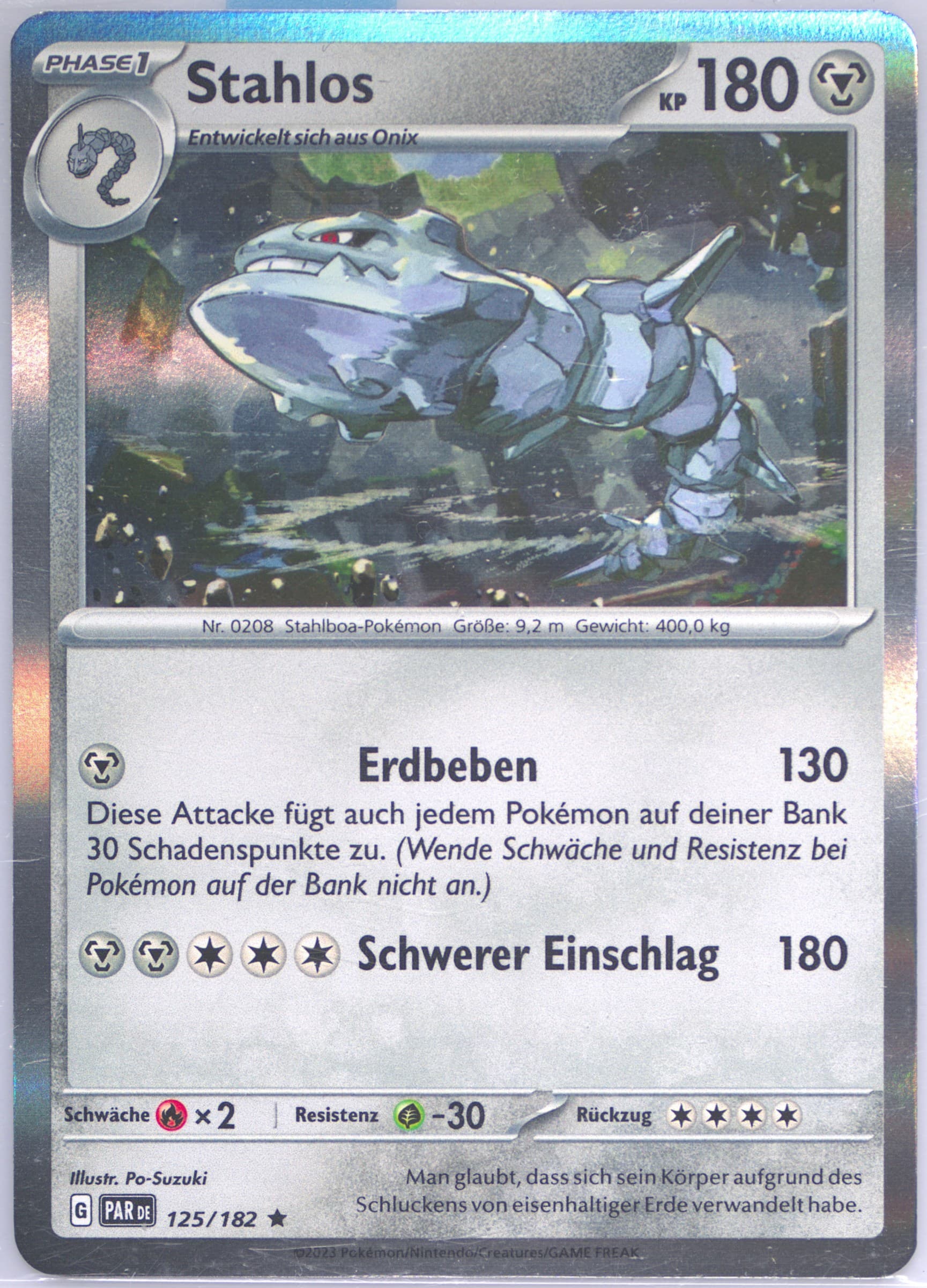 Steelix (125) 2023 Pokemon German Par de-Paradox Rift