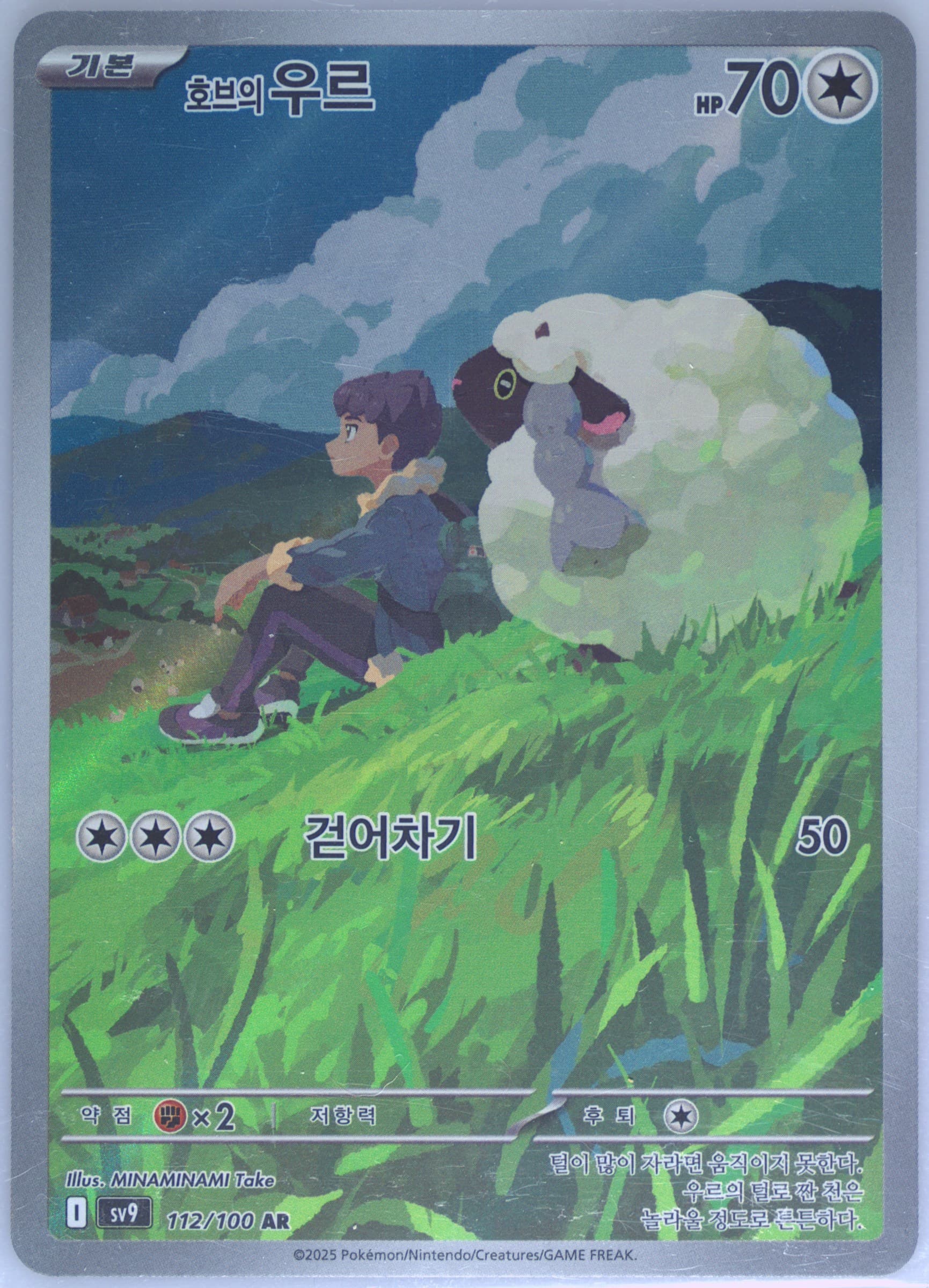 Hop's Wooloo Art Rare (112) 2025 Pokemon Korean SV9-Battle Partners