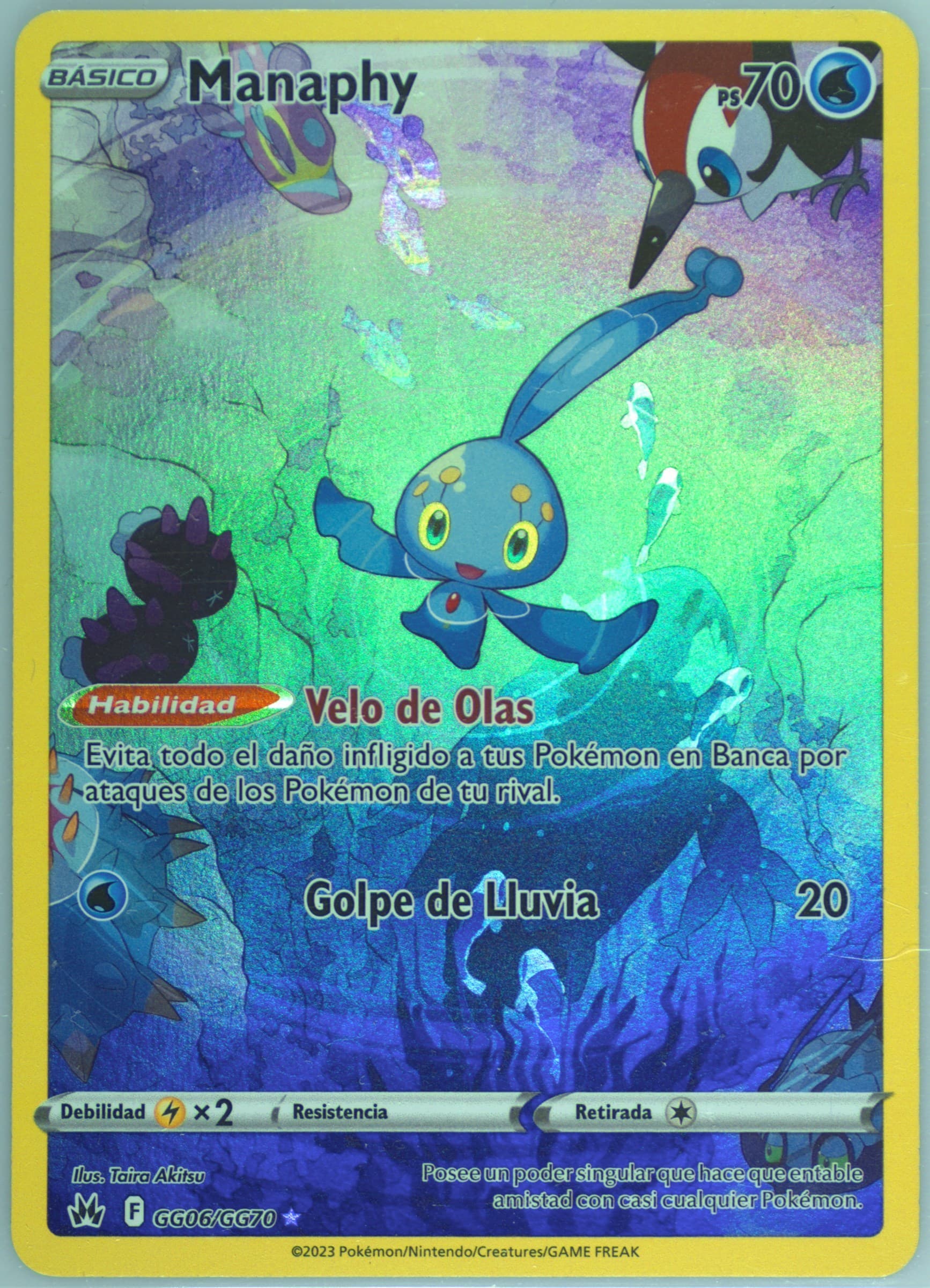 Full Art/Manaphy Spanish (GG06) 2023 Pokemon Sword and Shield Crown Zenith