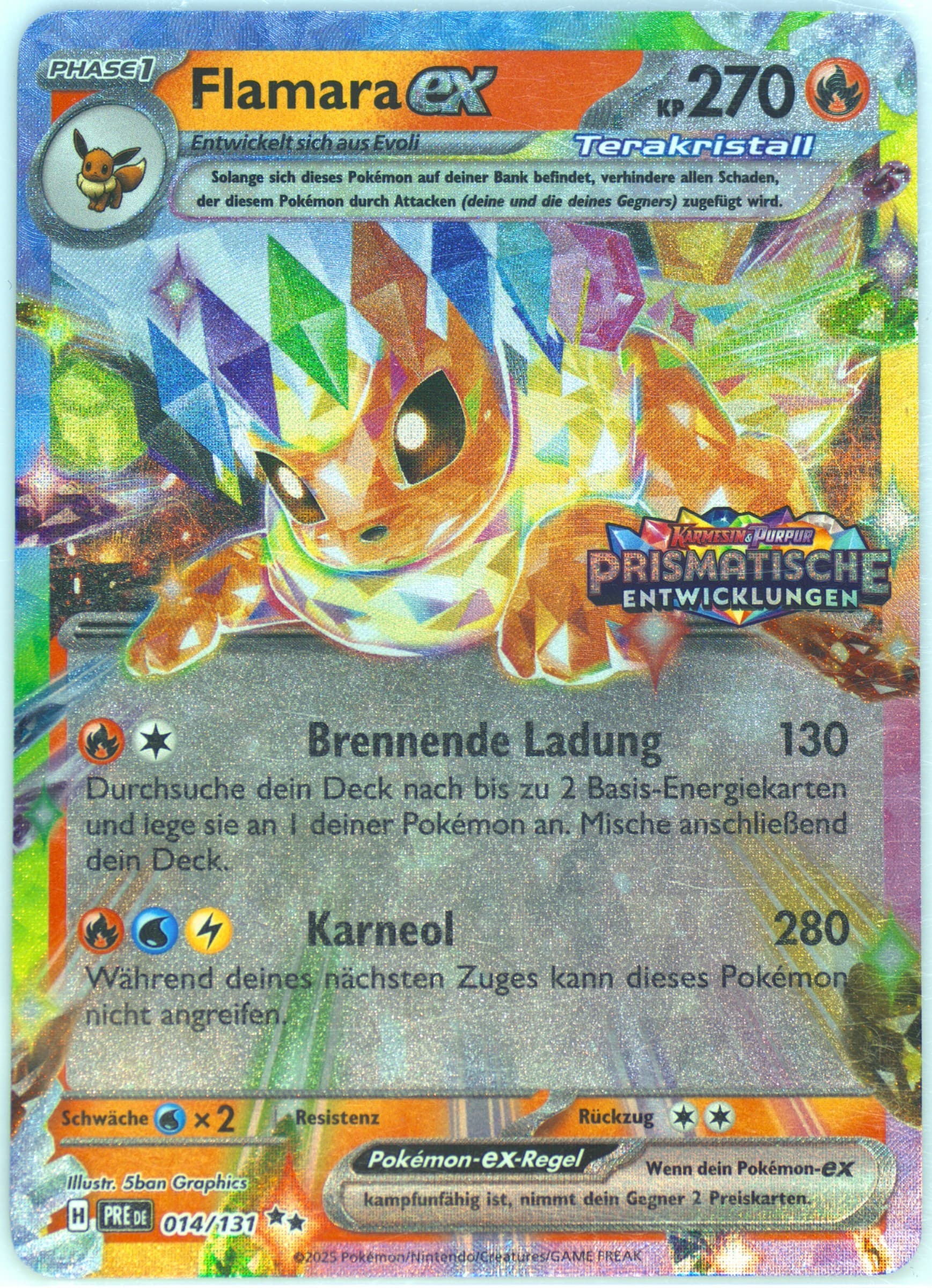 Flareon EX Surprise Box Exclusive (014) 2025 Pokemon German Pre de-Prismatic Evolutions