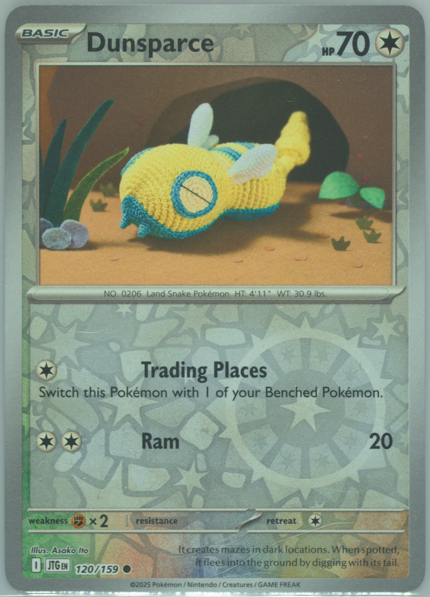 Dunsparce Reverse Holo (120) 2025 Pokemon Jtg EN-Journey Together
