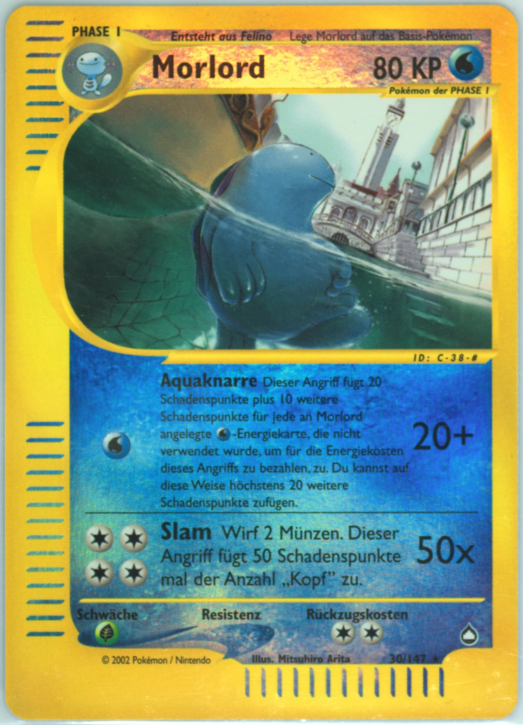 Morlord-Reverse Foil German (30) 2003 Pokemon Aquapolis