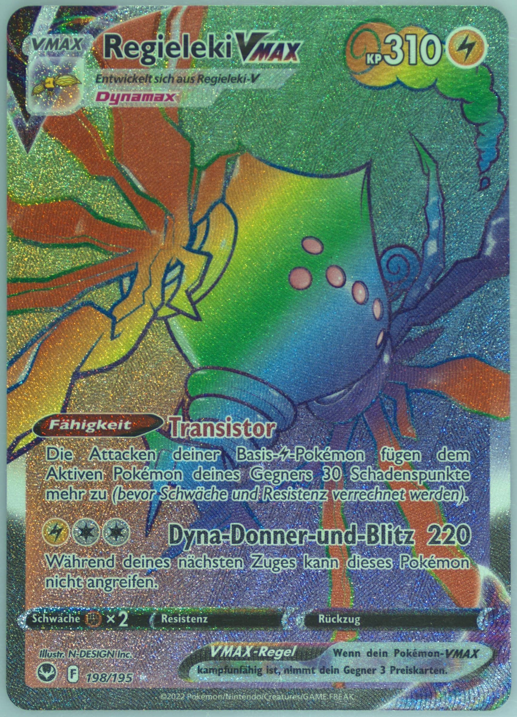 Full Art/Regieleki Vmax German-Secret (198) 2022 Pokemon Sword & Shield Silver Tempest
