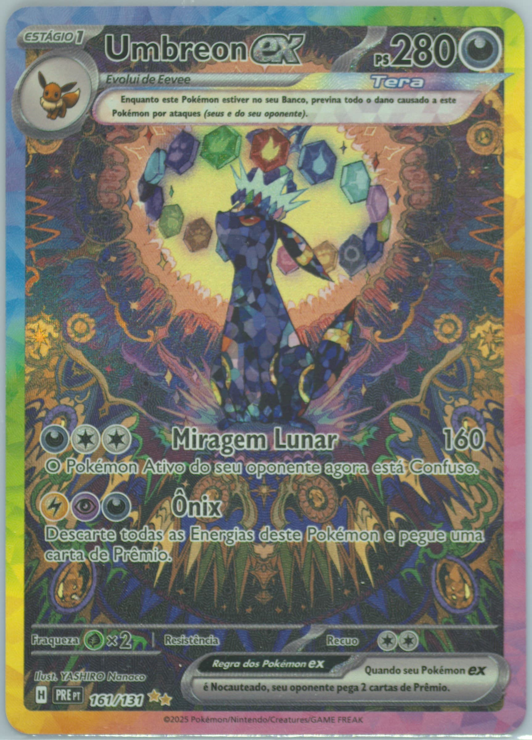 Umbreon EX Special Illustration Rare (161) 2025 Pokemon Portuguese Pre PT-Prismatic Evolutions