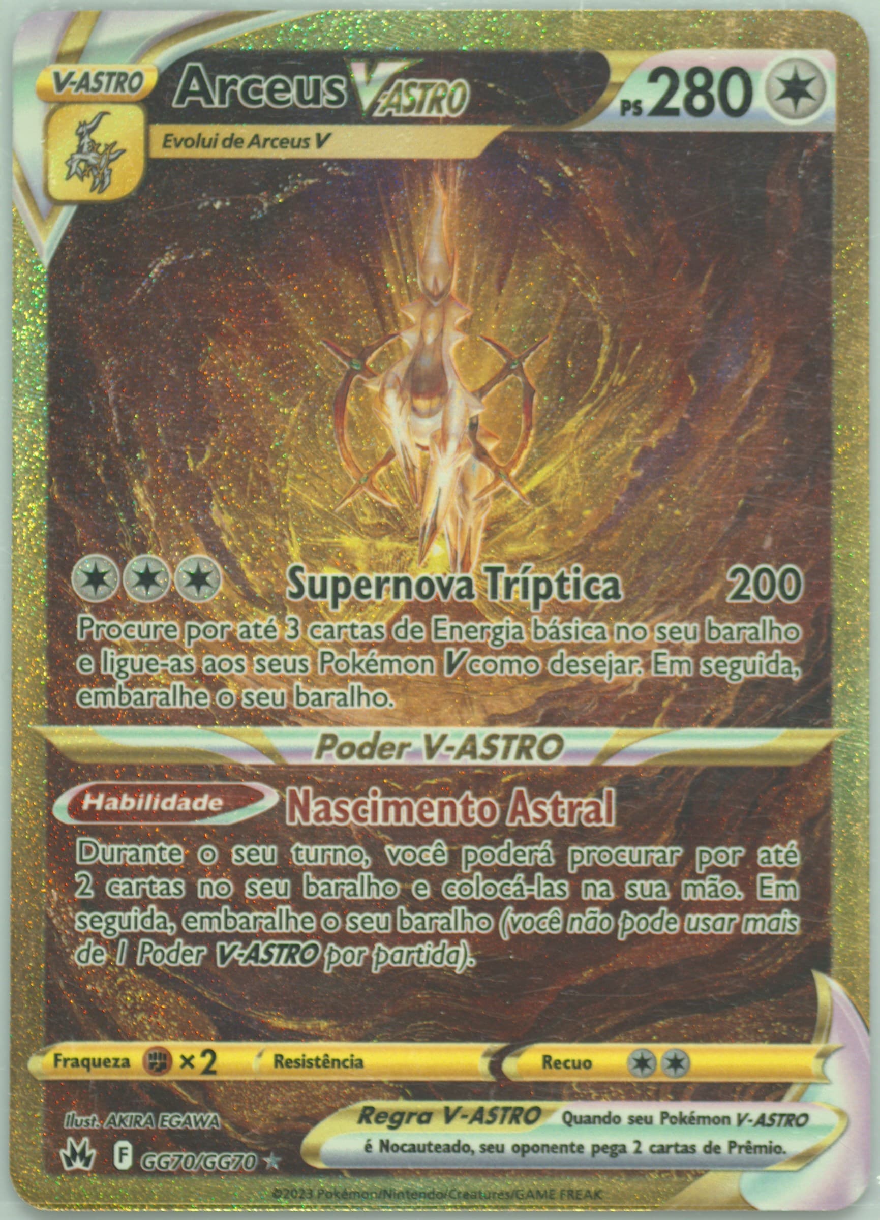 Full Art/Arceus Vastro Portuguese-Secret (GG70) 2023 Pokemon Sword and Shield Crown Zenith