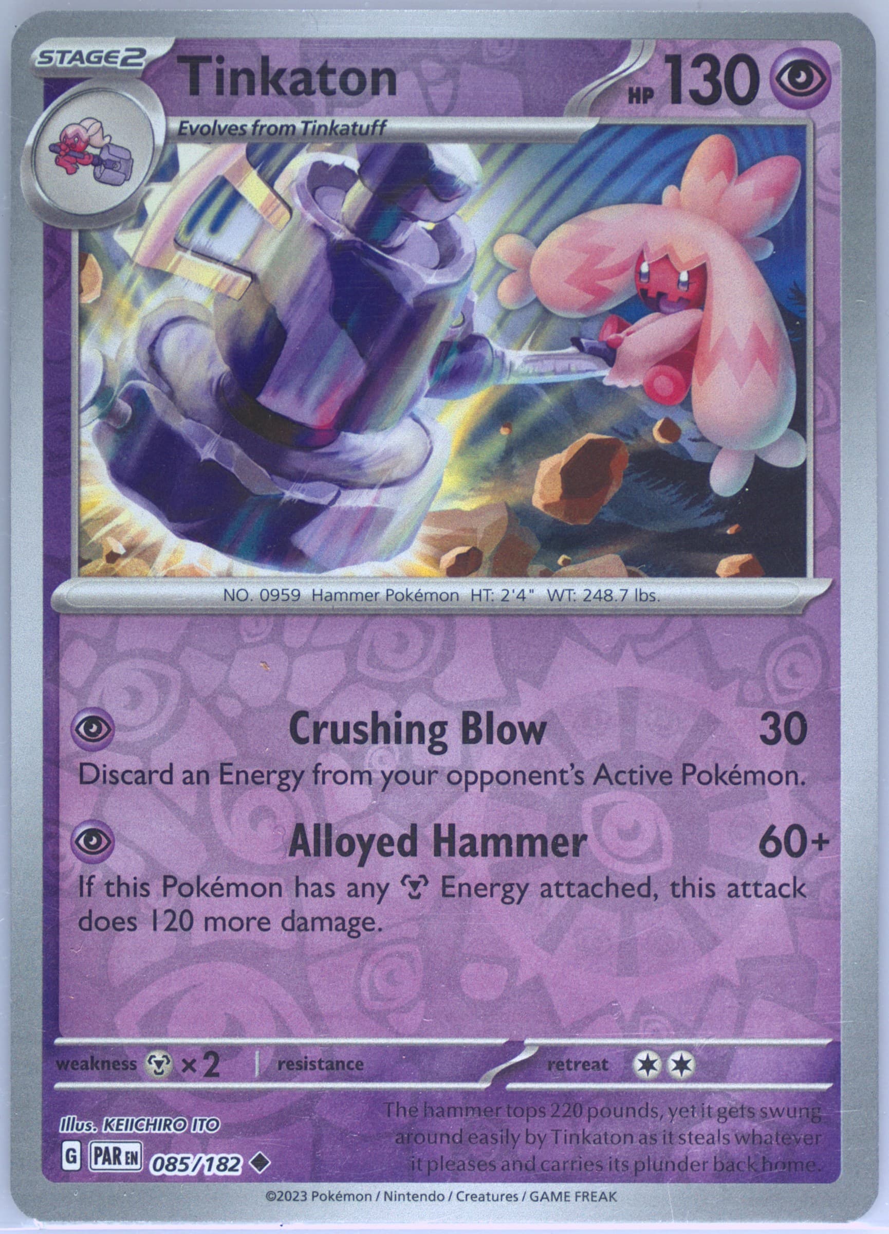 Tinkaton Reverse Holo (085) 2023 Pokemon Par EN-Paradox Rift