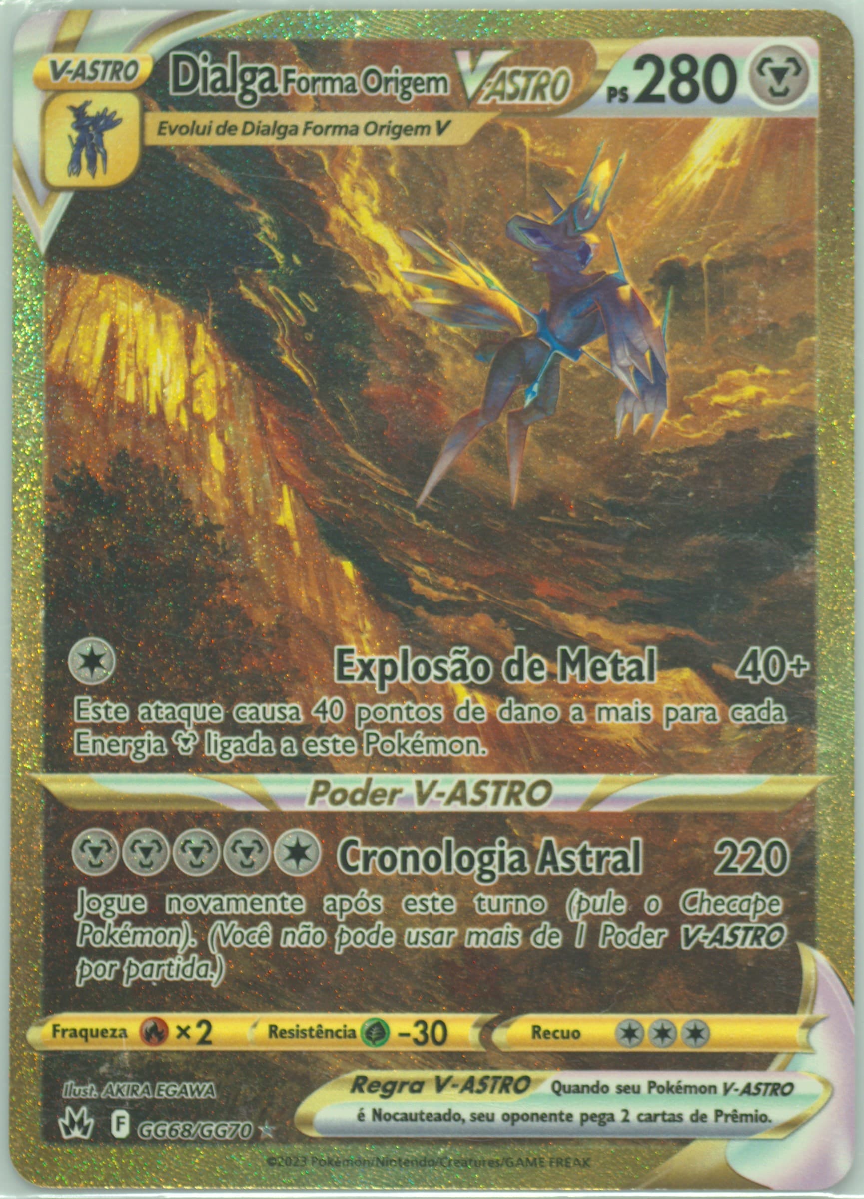 Full Art/Dialga Forma Origem Vastro Portuguese-Secret (GG68) 2023 Pokemon Sword and Shield Crown Zenith